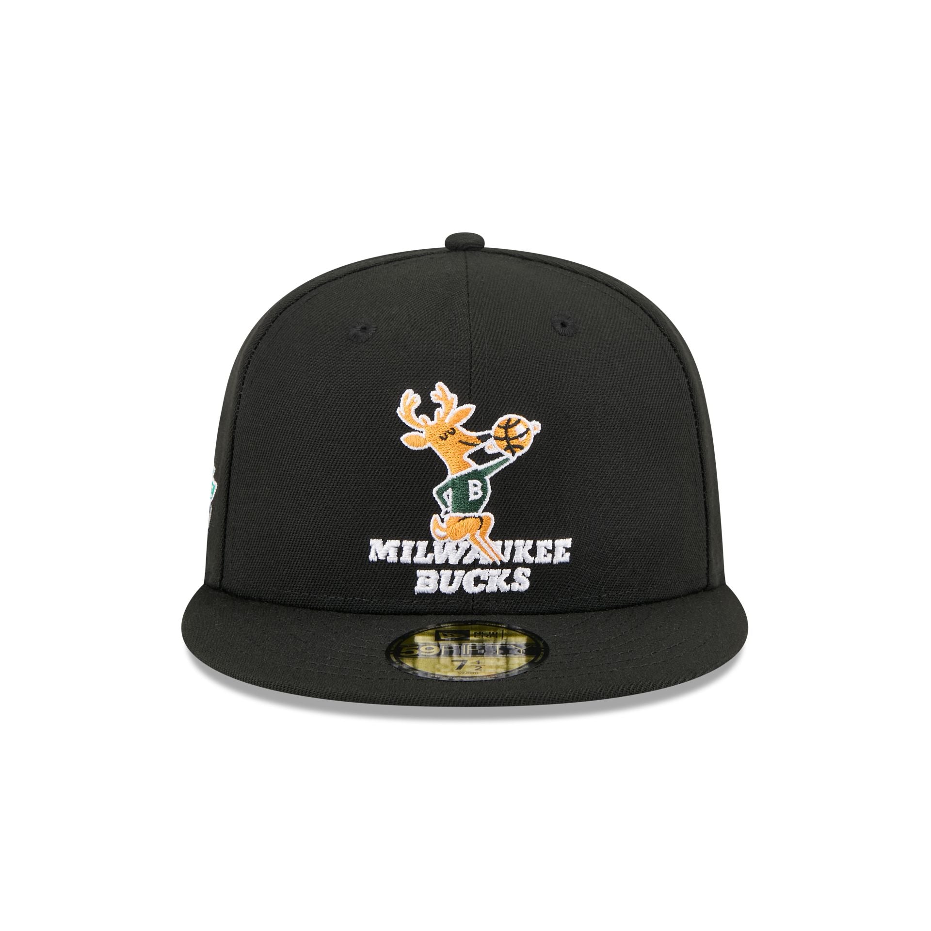 Alternative view of Milwaukee Bucks 1968-1992 Hardwood Classics Sidepatch 59Fifty Fitted Hat