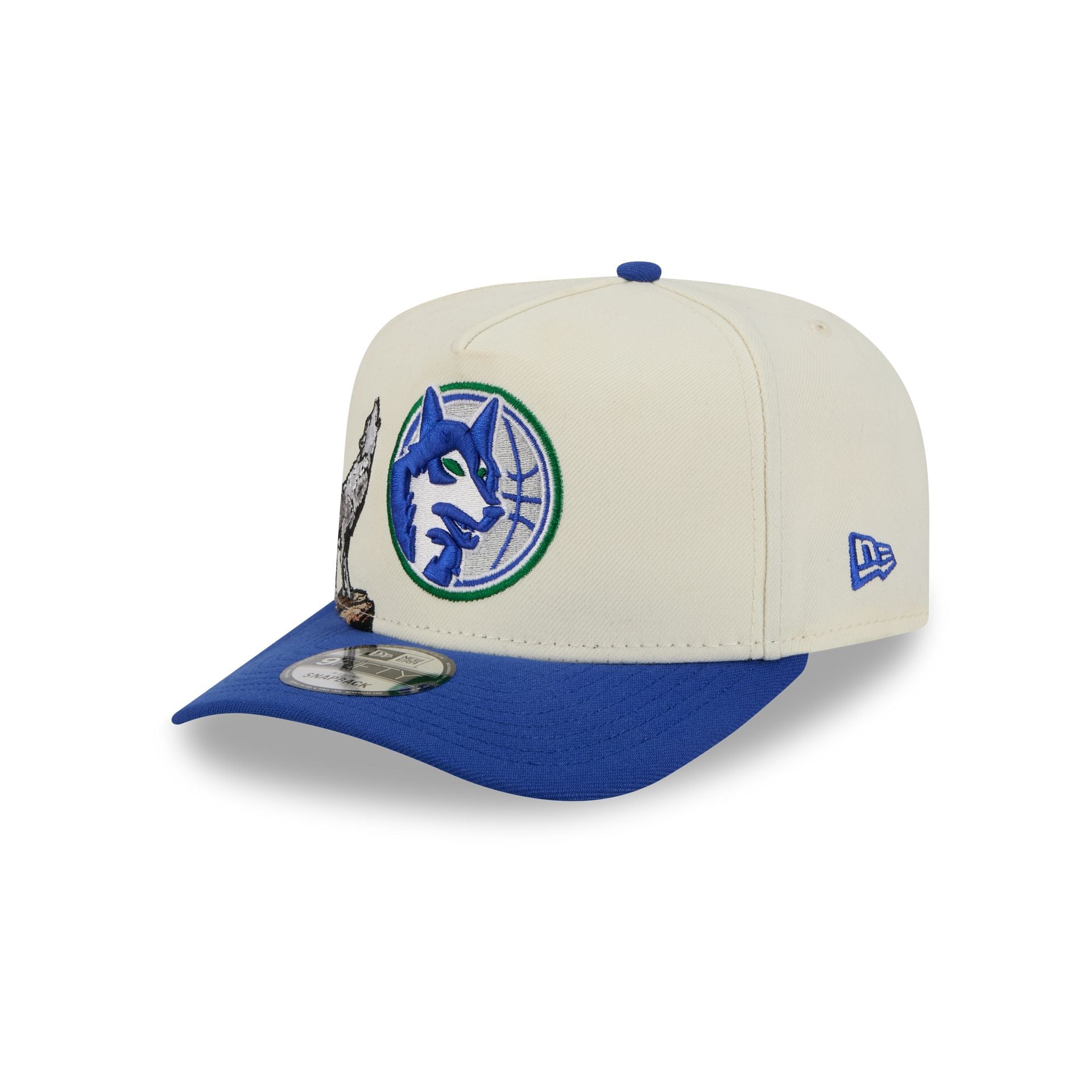 Minnesota Timberwolves 1989-1995 Hardwood Classics Chrome White 9Fifty A-Frame Snapback Hat