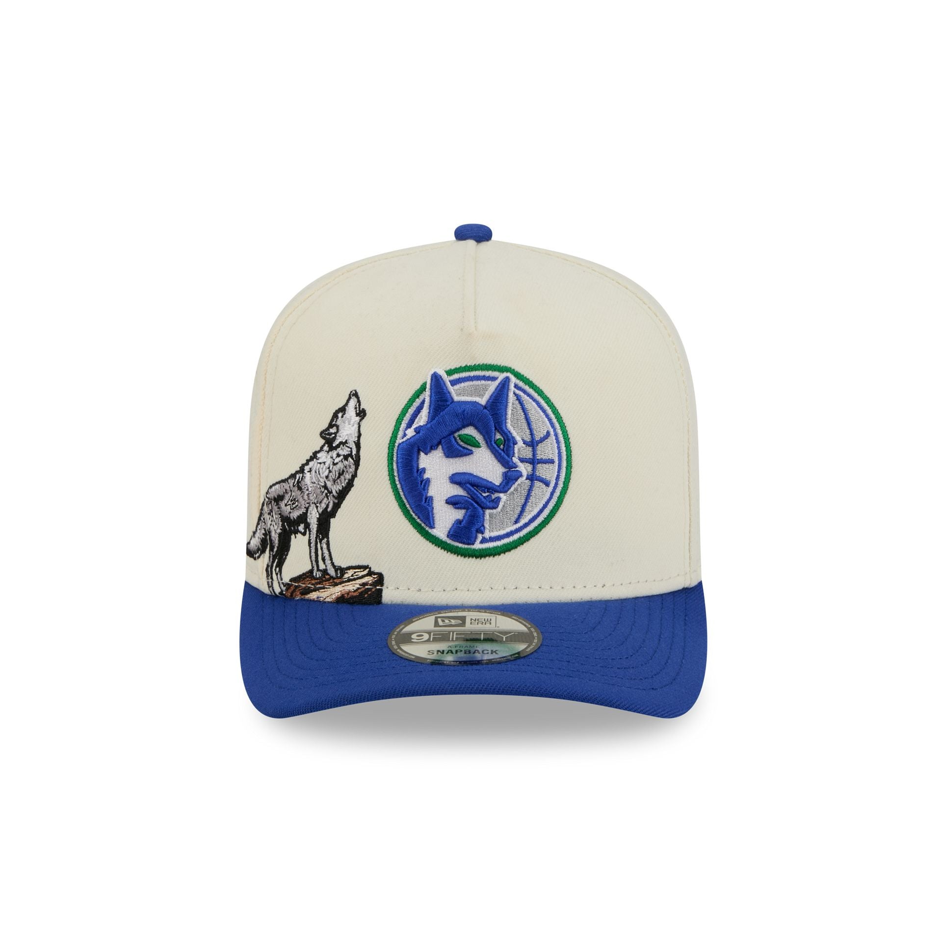 Alternative view of Minnesota Timberwolves 1989-1995 Hardwood Classics Chrome White 9Fifty A-Frame Snapback Hat