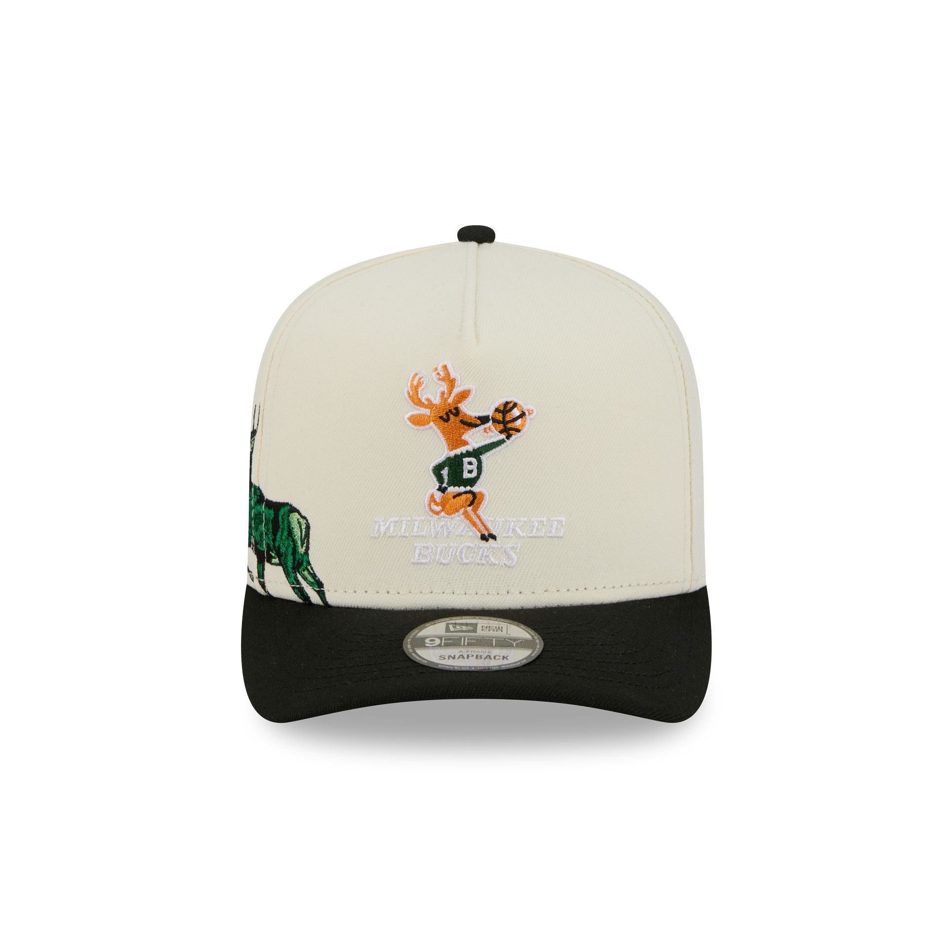 Alternative view of Milwaukee Bucks 1968-1992 Hardwood Classics Chrome White 9Fifty A-Frame Snapback Hat