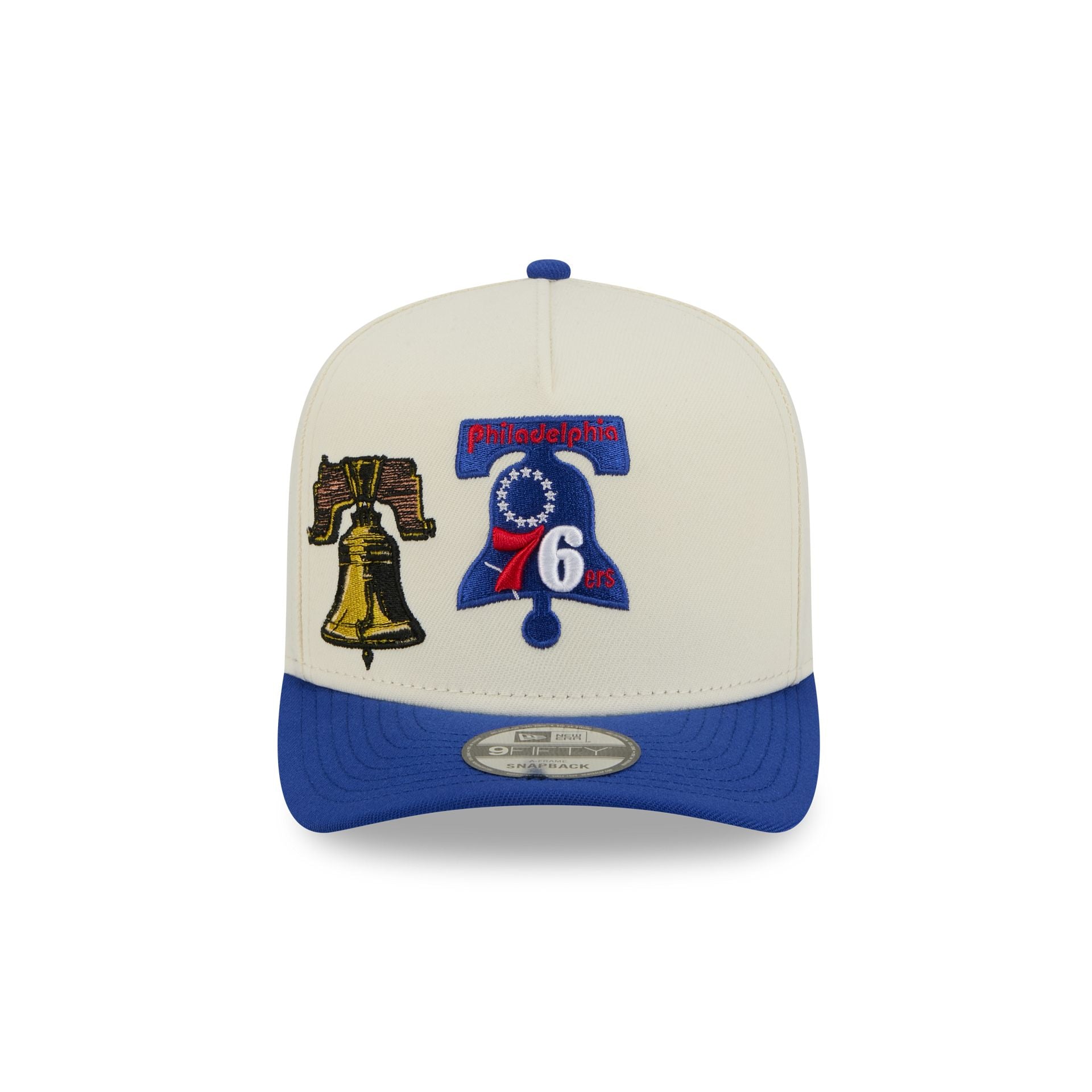 Alternative view of Philadelphia 76Ers 1963-1976 Hardwood Classics Chrome White 9Fifty A-Frame Snapback Hat