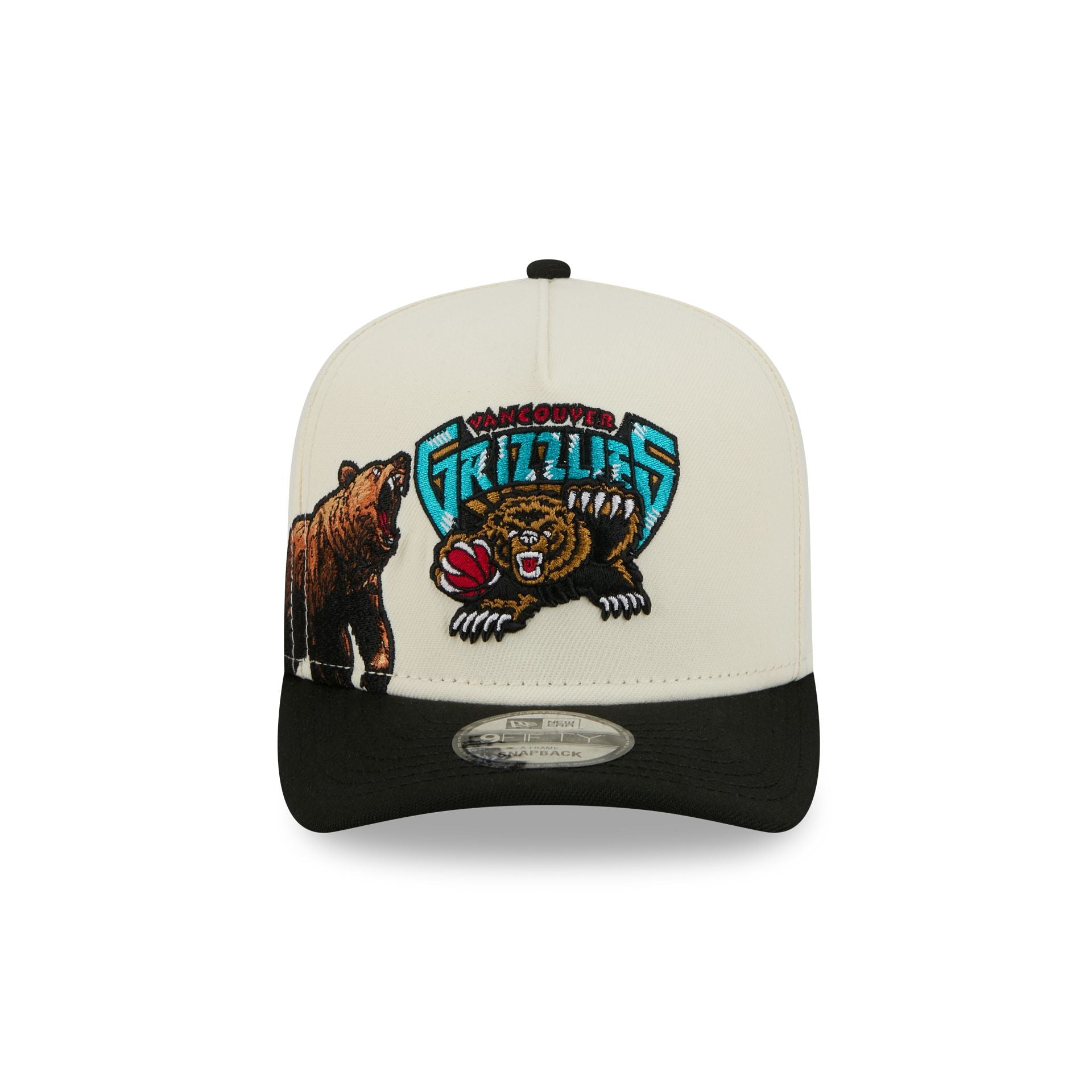 Alternative view of Vancouver Grizzlies 1995-2001 Hardwood Classics Chrome White 9Fifty A-Frame Snapback Hat