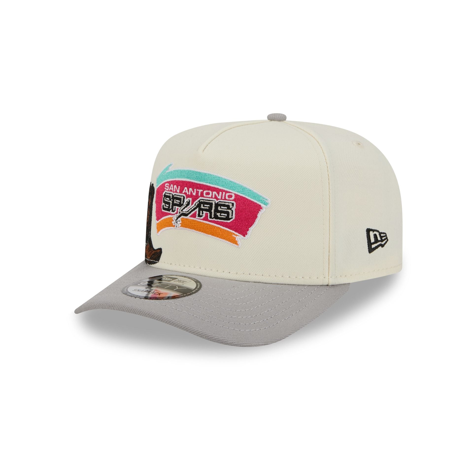 San Antonio Spurs 1973-1975 Hardwood Classics Chrome White 9Fifty A-Frame Snapback Hat