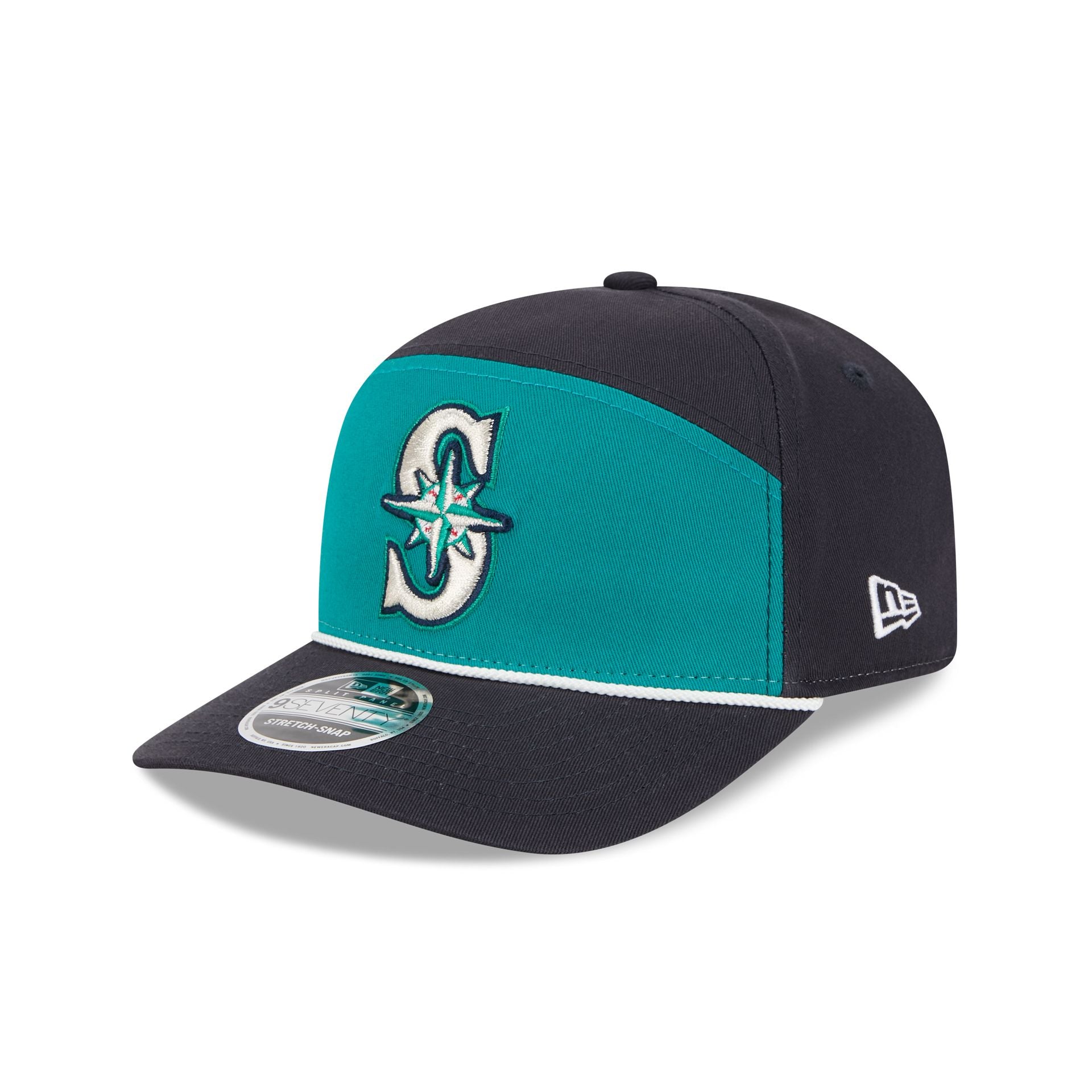 Seattle Mariners Split Panel 9Seventy Stretch-Snap Hat