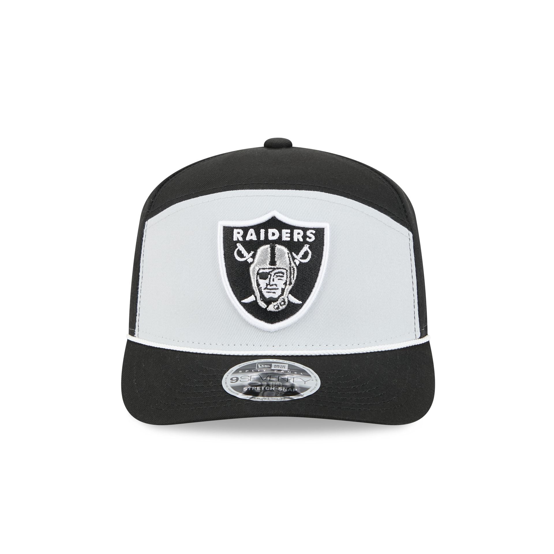 Alternative view of Las Vegas Raiders Split Panel 9Seventy Stretch-Snap Hat