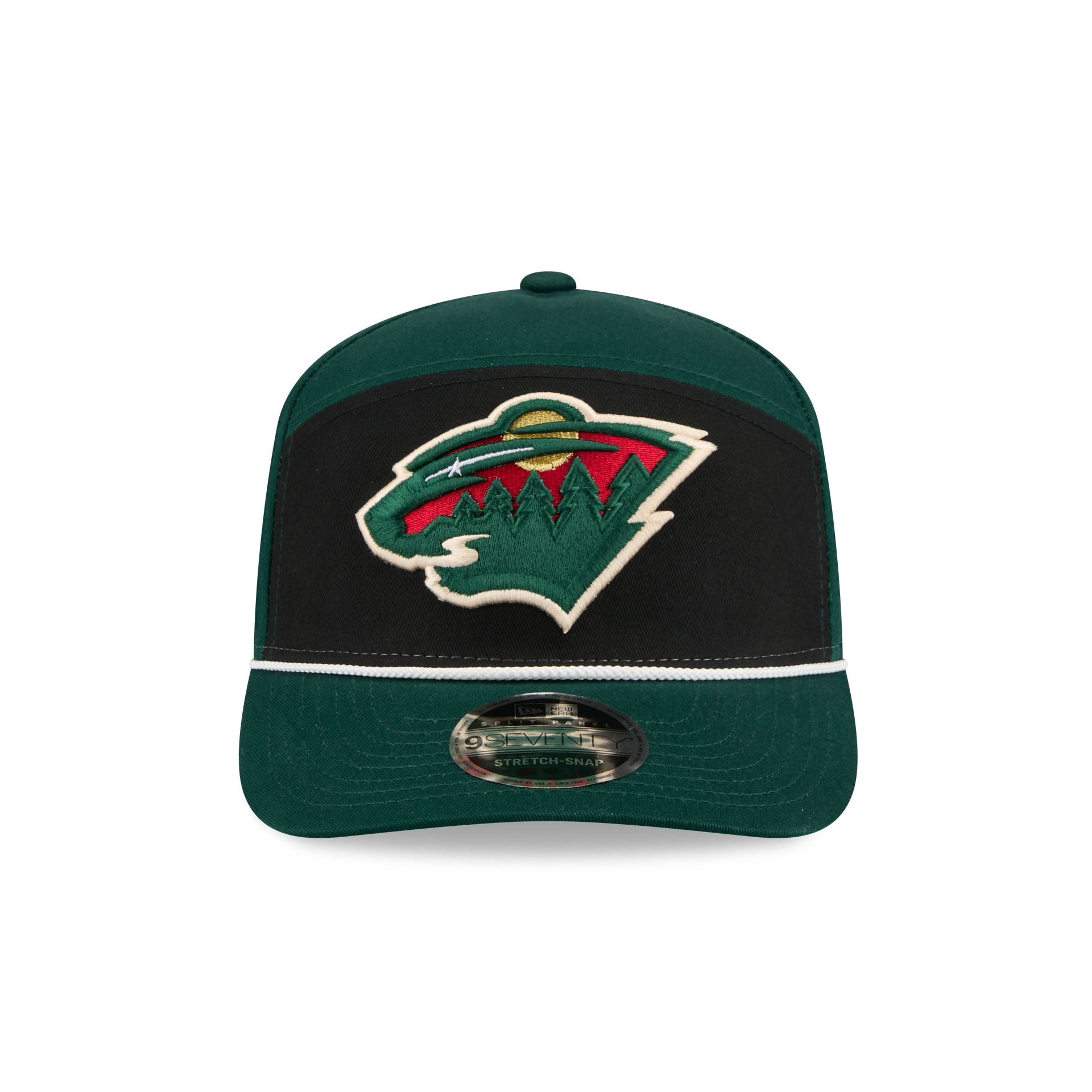 Alternative view of Minnesota Wild Split Panel 9Seventy Stretch-Snap Hat