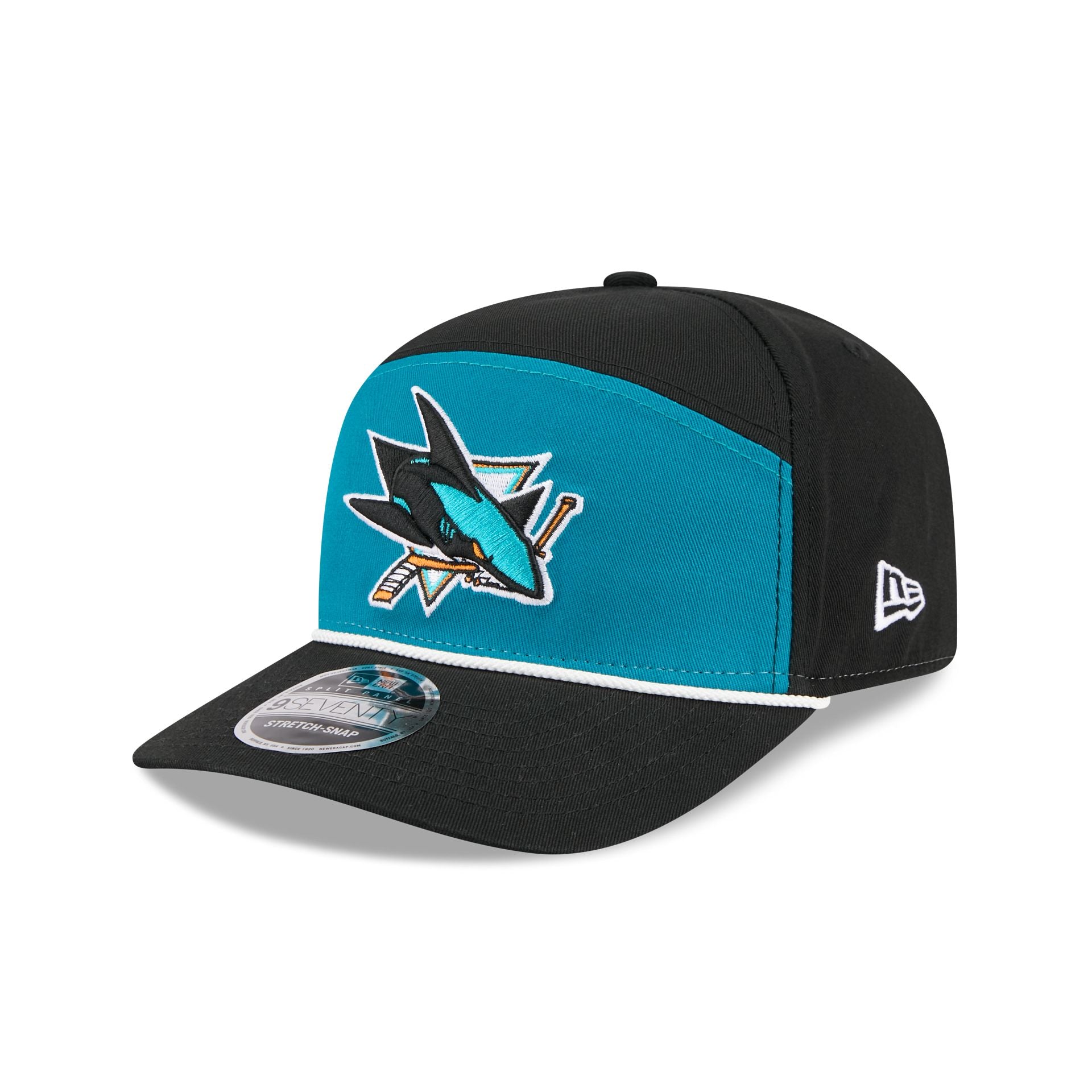 San Jose Sharks Split Panel 9Seventy Stretch-Snap Hat