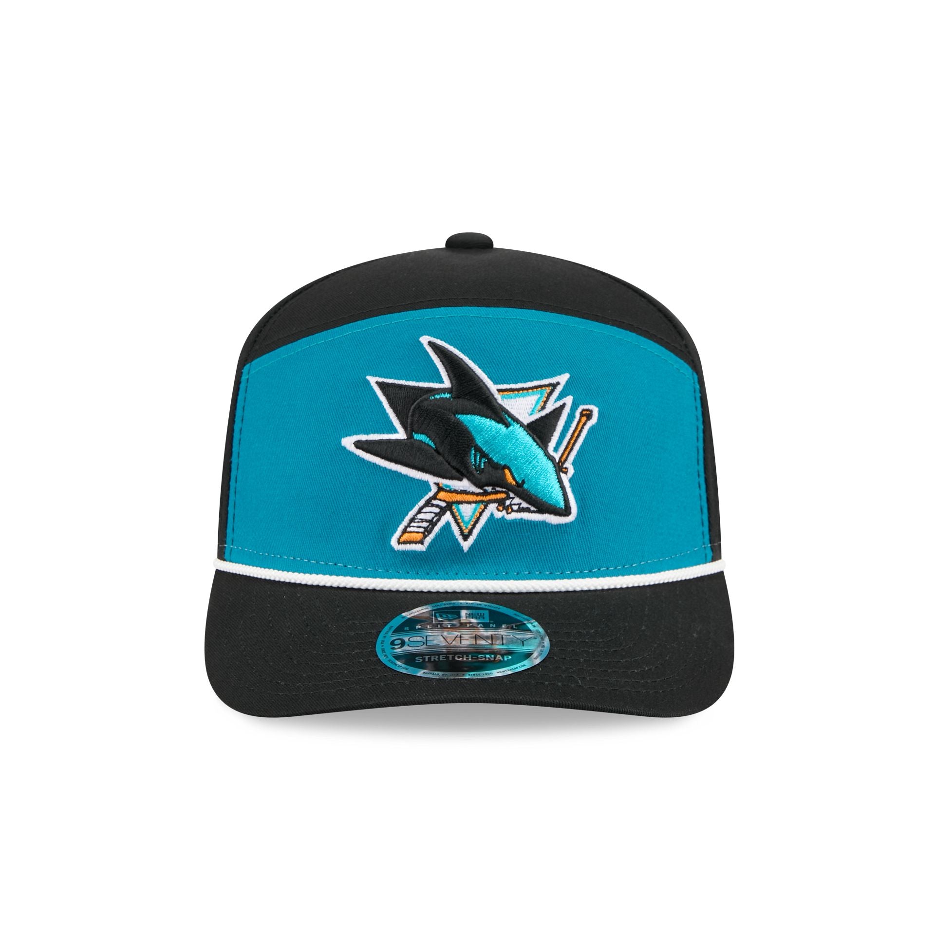 Alternative view of San Jose Sharks Split Panel 9Seventy Stretch-Snap Hat