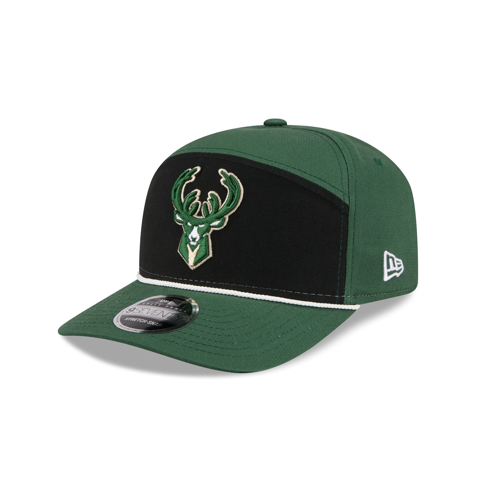Milwaukee Bucks Split Panel 9Seventy Stretch-Snap Hat