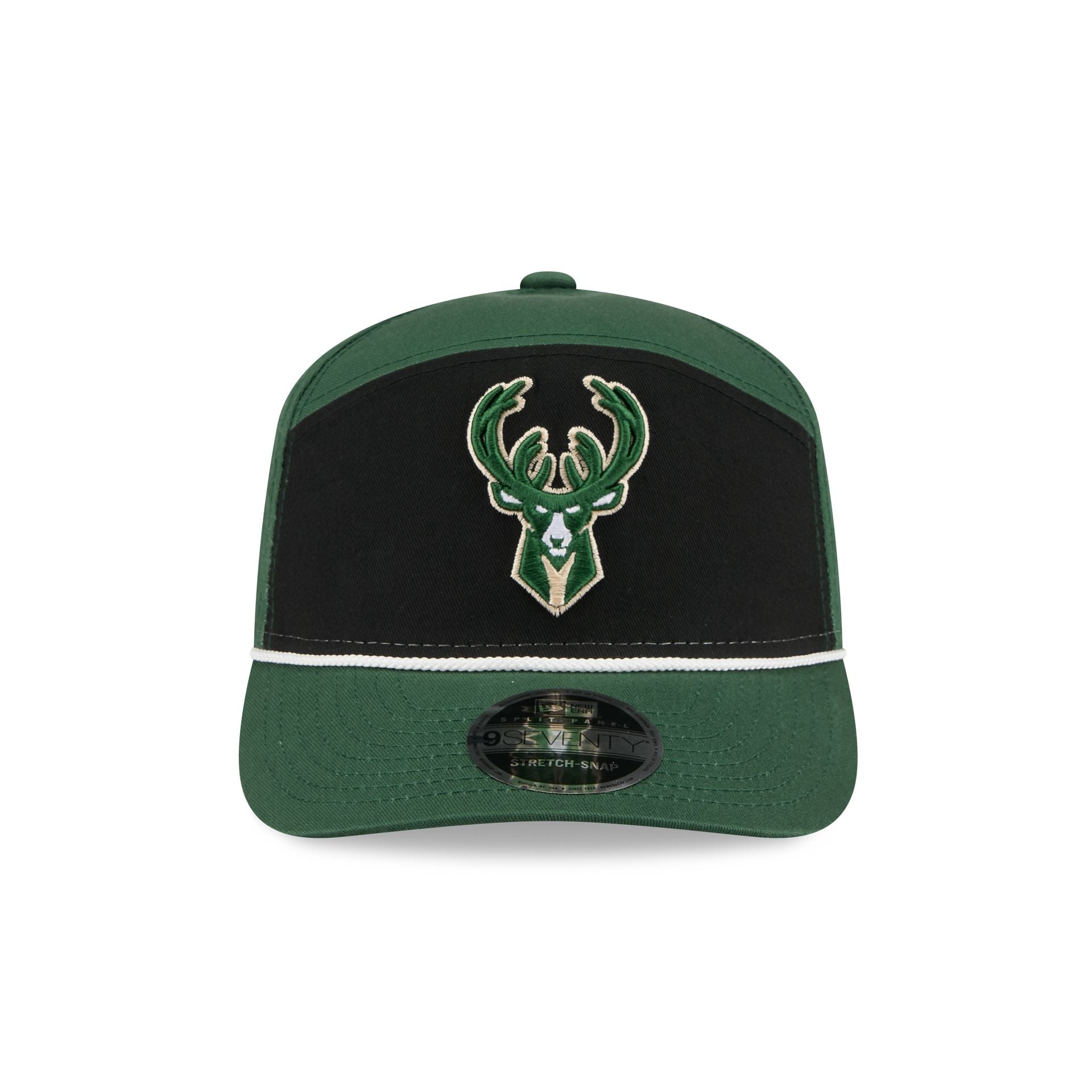 Alternative view of Milwaukee Bucks Split Panel 9Seventy Stretch-Snap Hat