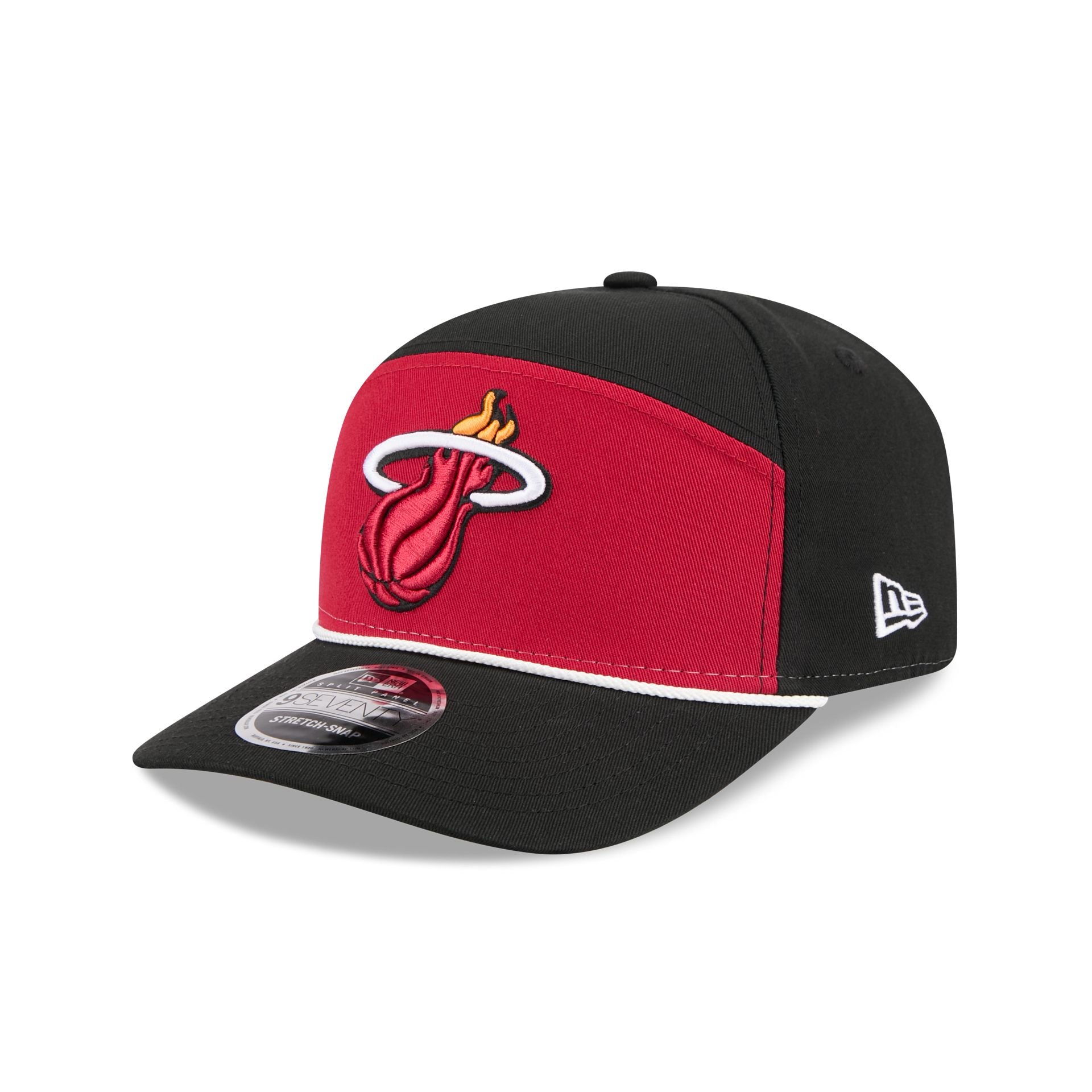 Miami Heat Split Panel 9Seventy Stretch-Snap Hat