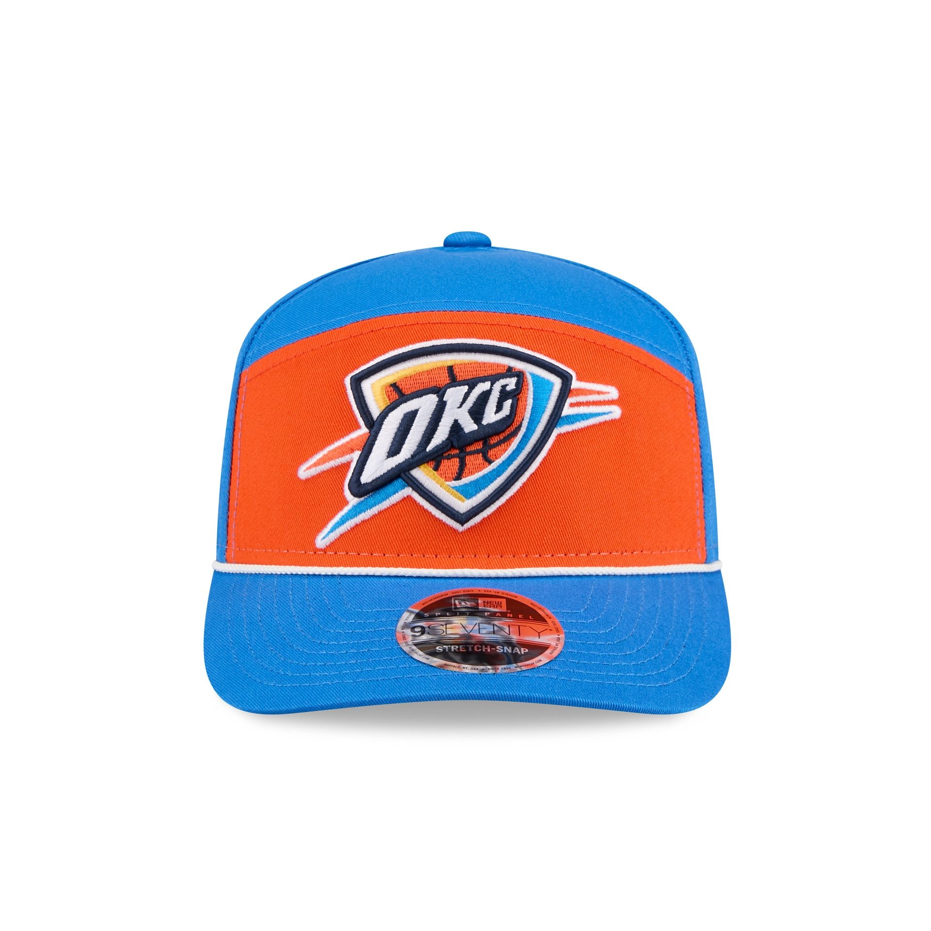 Alternative view of Oklahoma City Thunder Split Panel 9Seventy Stretch-Snap Hat