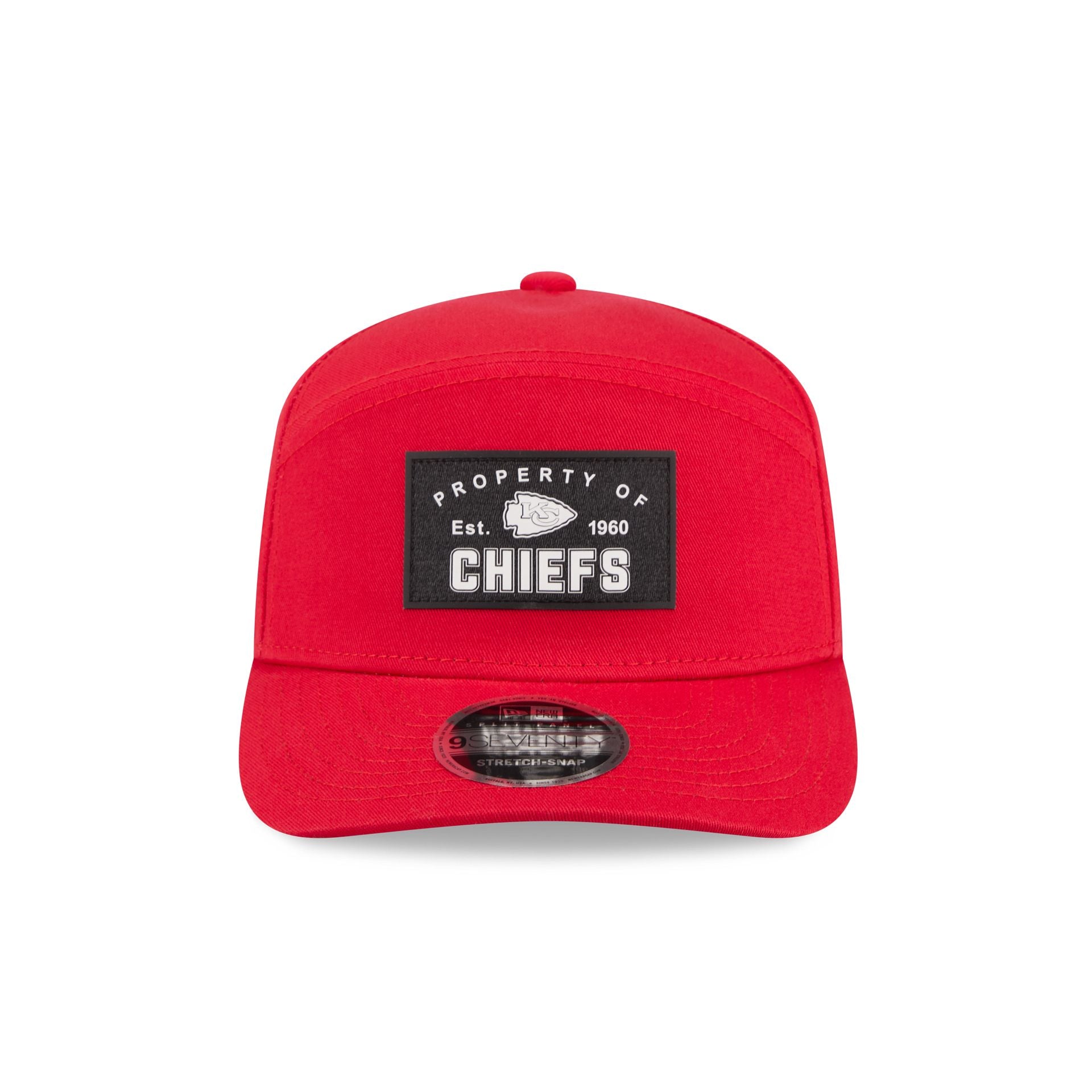 Alternative view of Kansas City Chiefs Property Of Patch Split Panel 9Seventy Stretch-Snap Hat