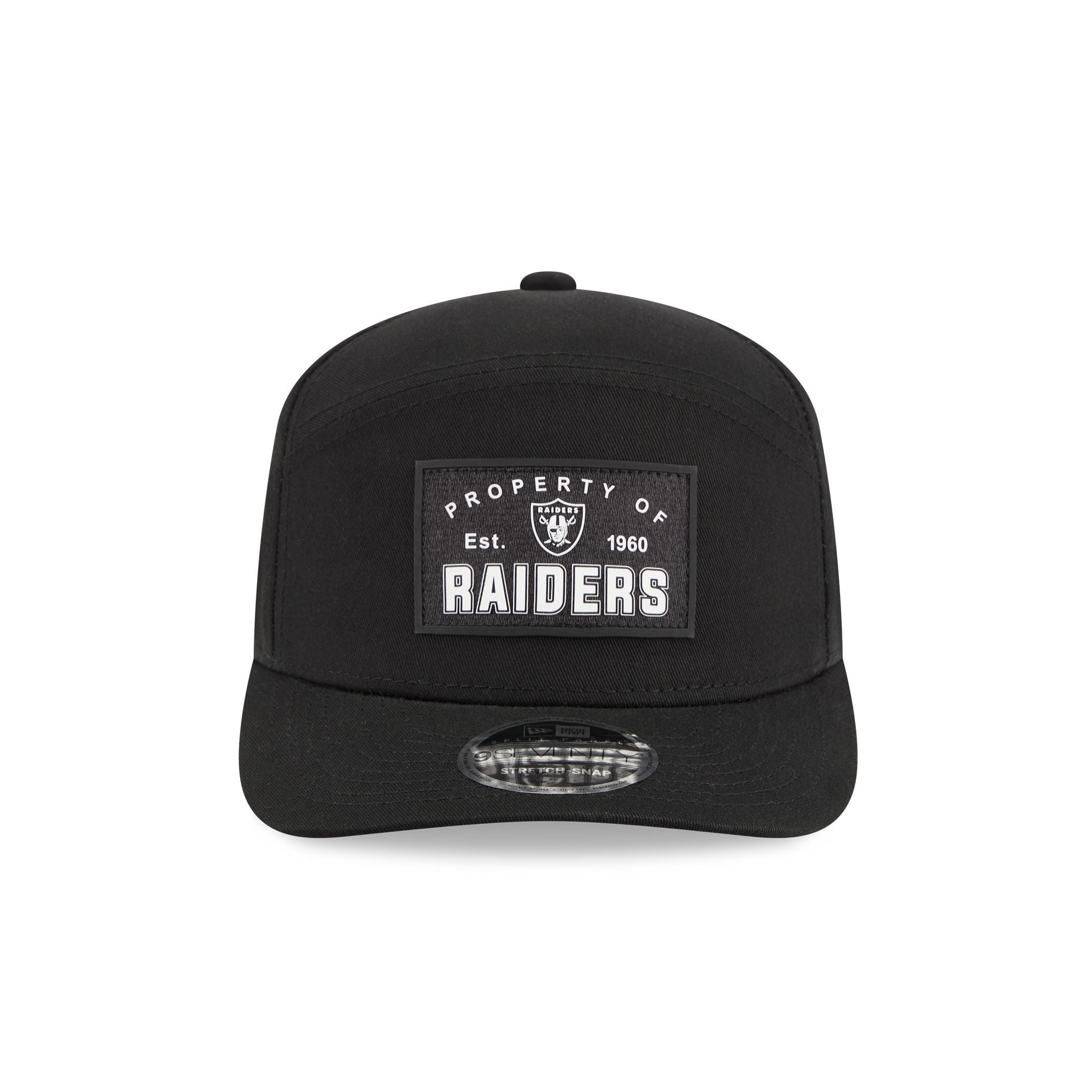 Alternative view of Las Vegas Raiders Property Of Patch Split Panel 9Seventy Stretch-Snap Hat