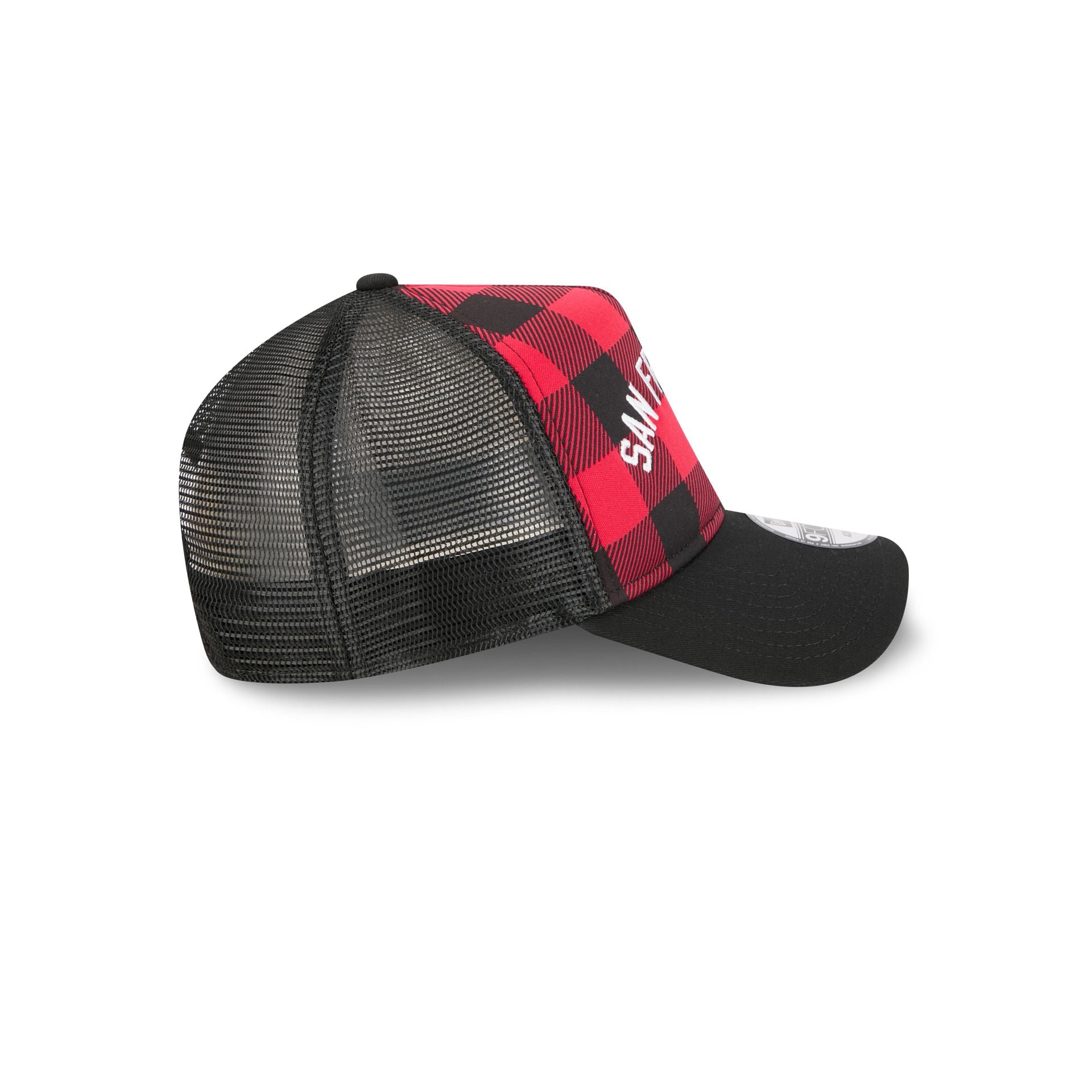San Francisco Giants Evergreen Check 9Forty A-Frame Trucker Hat - Image 5