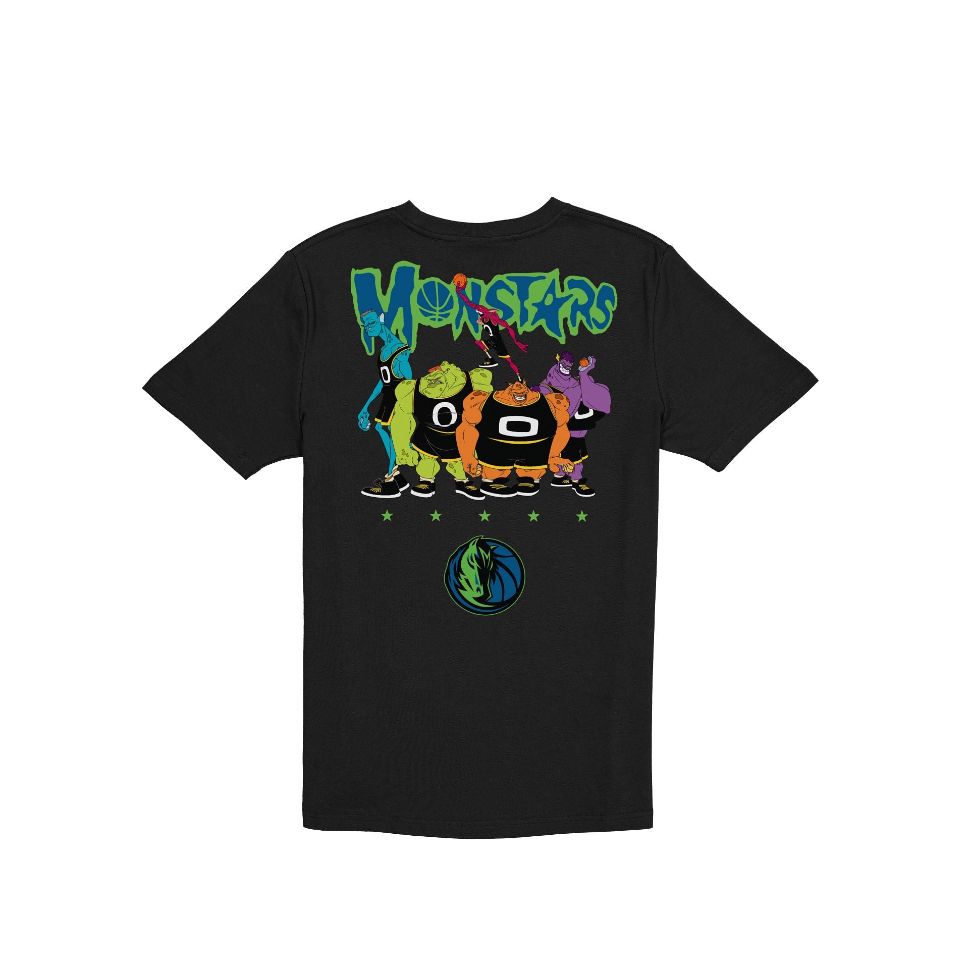 Alternative view of Space Jam X Dallas Mavericks Monstars Black T-Shirt