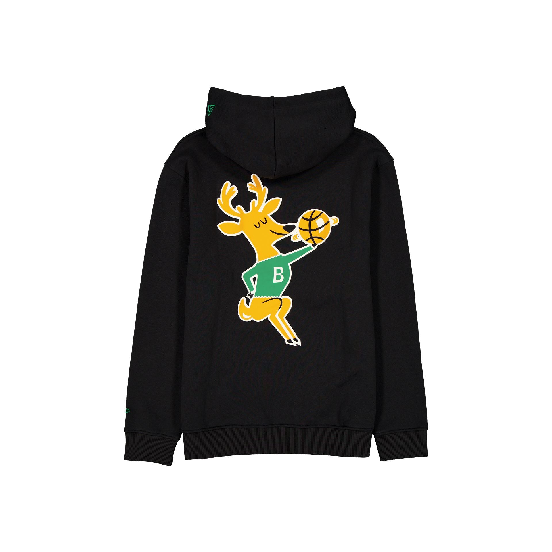 Alternative view of Milwaukee Bucks Retro Black Hoodie
