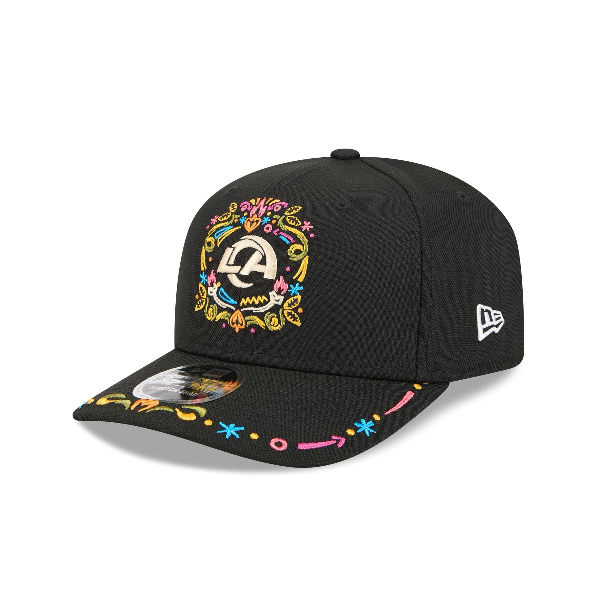 Los Angeles Rams Black Color Pop 9Seventy Stretch-Snap Hat