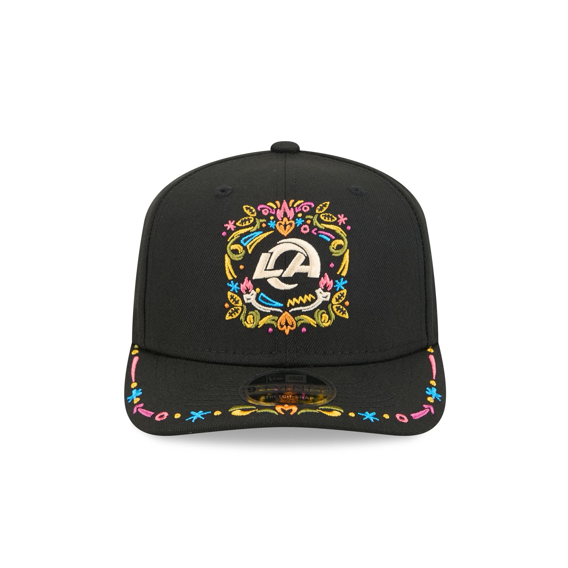 Alternative view of Los Angeles Rams Black Color Pop 9Seventy Stretch-Snap Hat