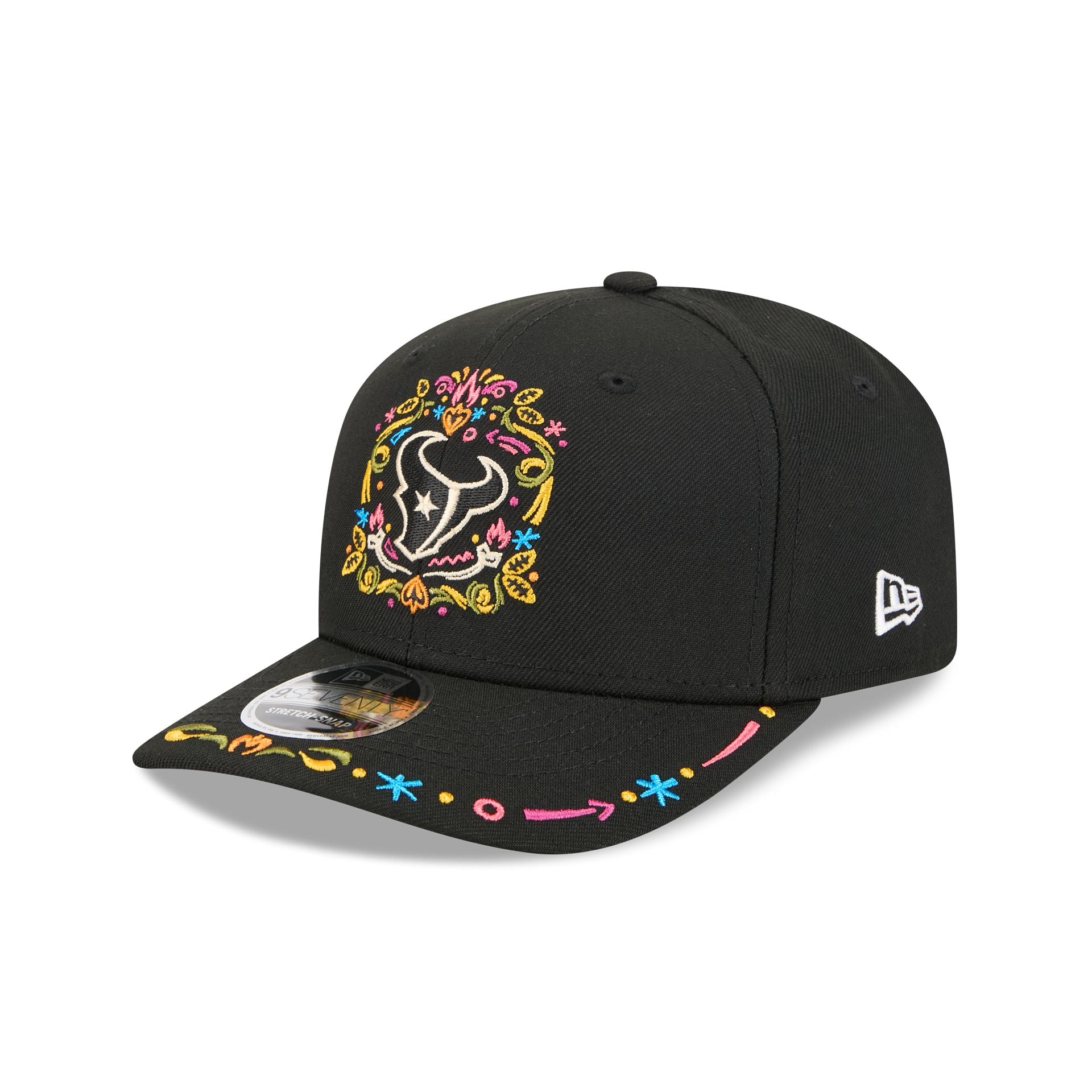 Houston Texans Black Color Pop 9Seventy Stretch-Snap Hat