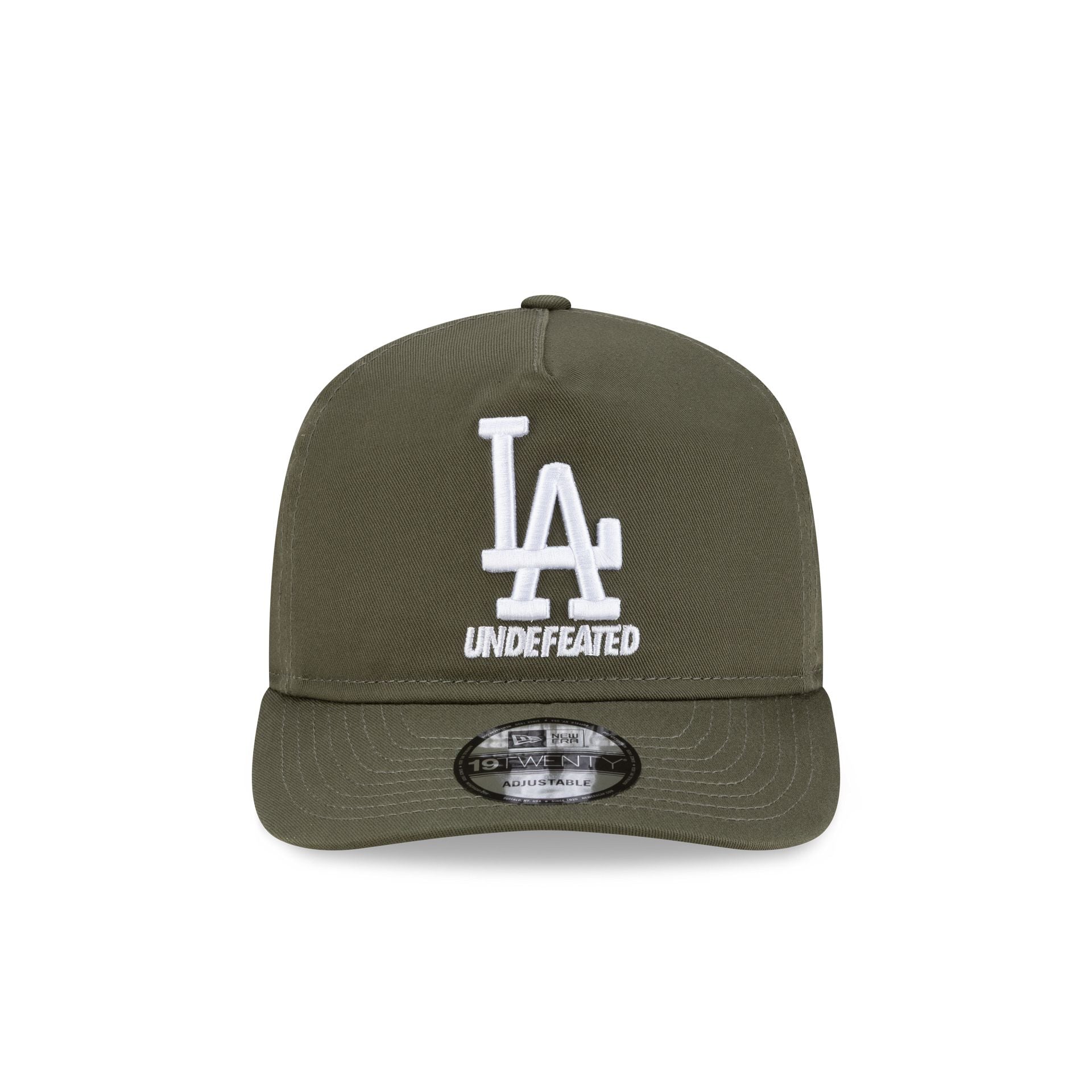 Alternative view of Undefeated X Los Angeles Dodgers Stacked Olive 19Twenty Adjustable Hat
