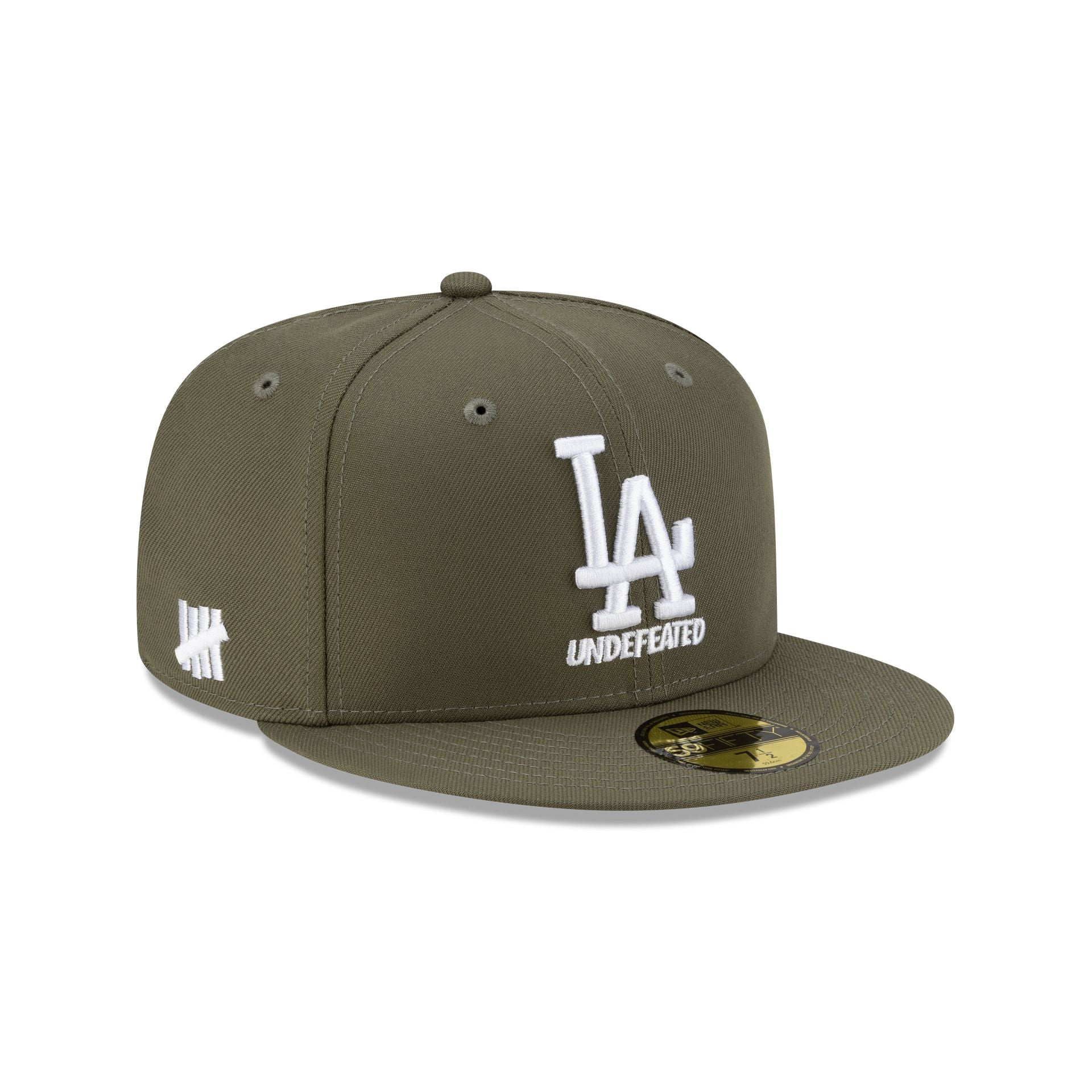 Undefeated X Los Angeles Dodgers Stacked Olive 59Fifty Fitted Hat