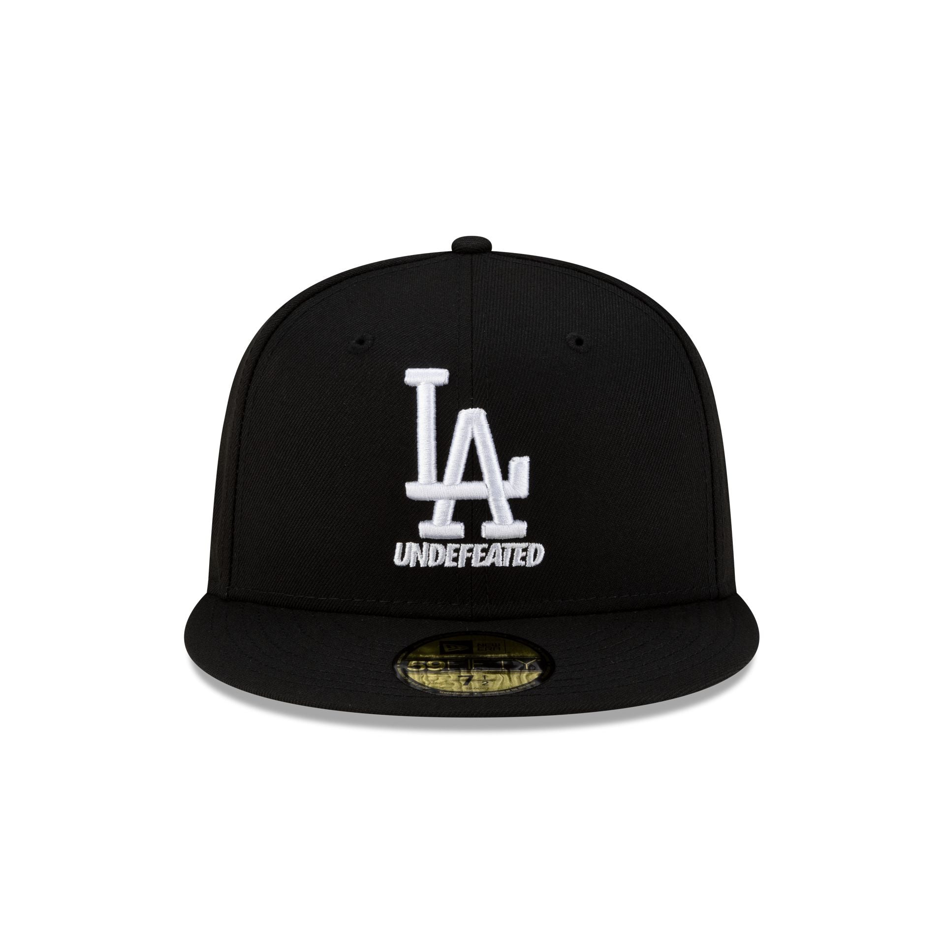 Alternative view of Undefeated X Los Angeles Dodgers Stacked Black 59Fifty Fitted Hat