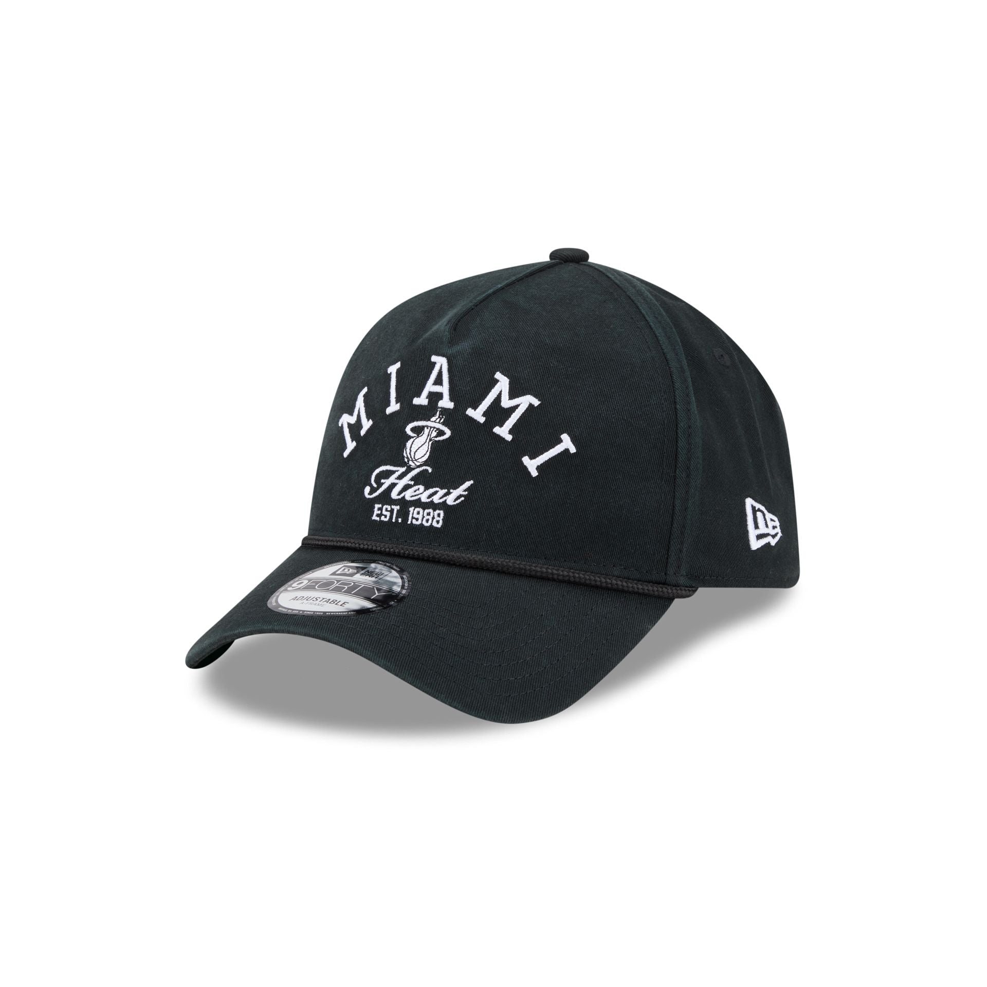 Miami Heat Stacked Rope 9Forty A-Frame Snapback Hat