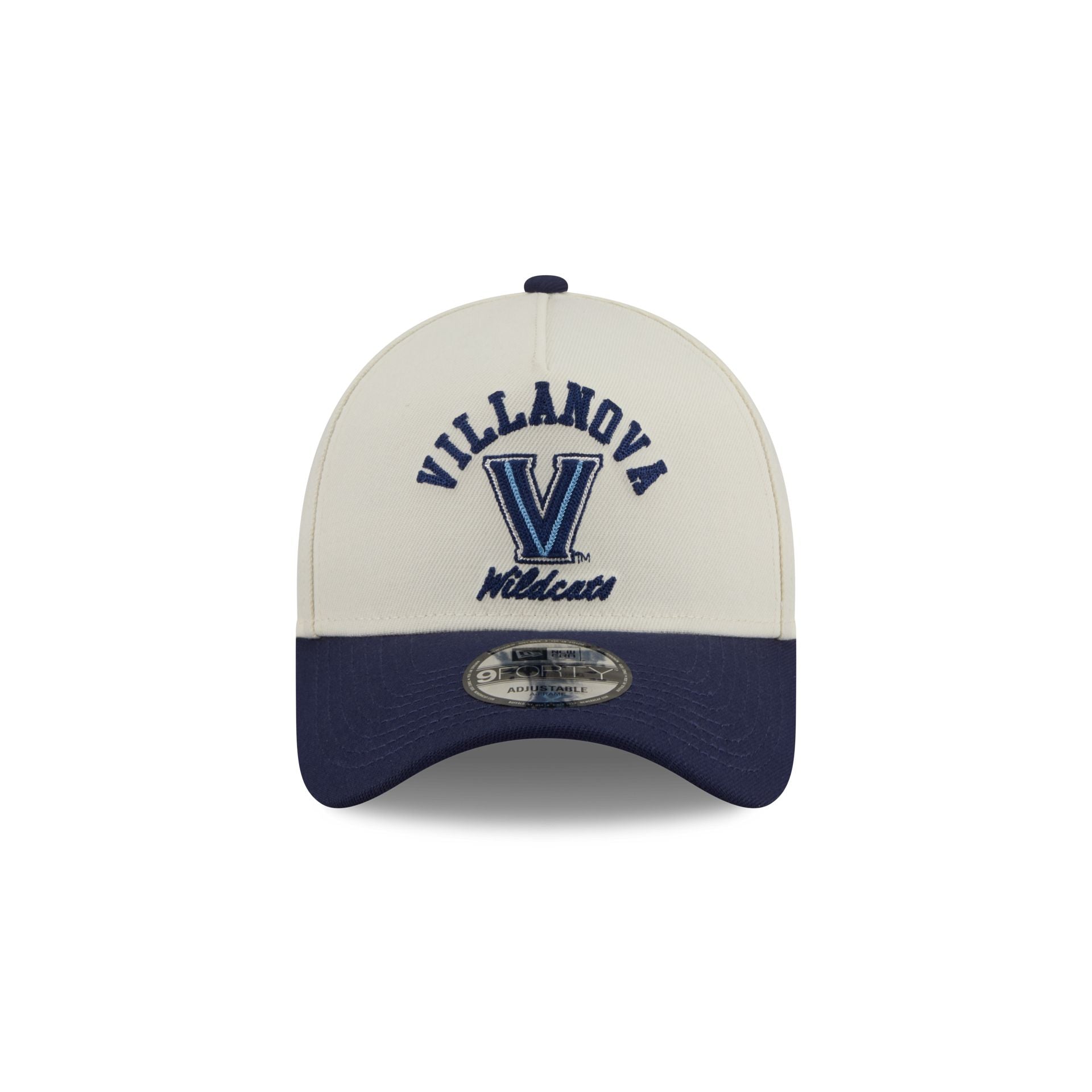 Alternative view of Villanova Wildcats Chrome White Arched 9Forty A-Frame Snapback Hat