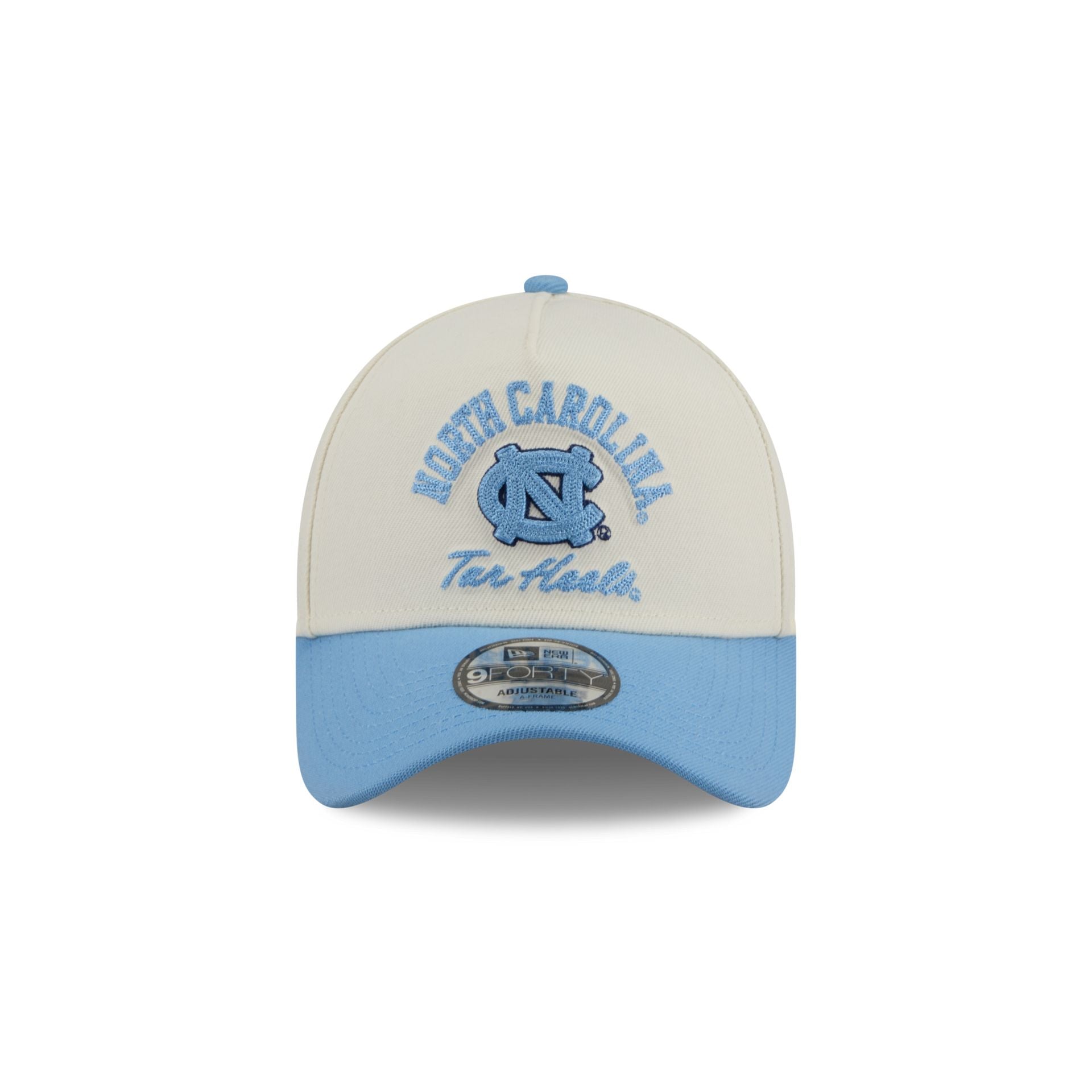 Alternative view of North Carolina Tar Heels Chrome White Arched 9Forty A-Frame Snapback Hat