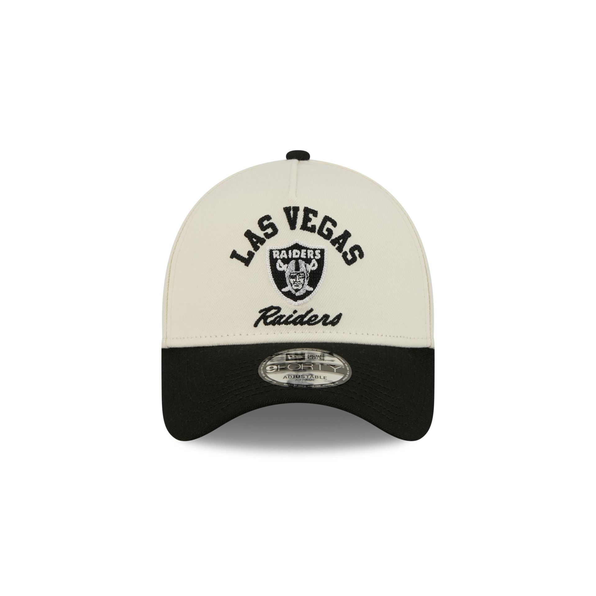 Las Vegas Raiders Chrome White Arched 9Forty A-Frame Snapback Hat - Image 2