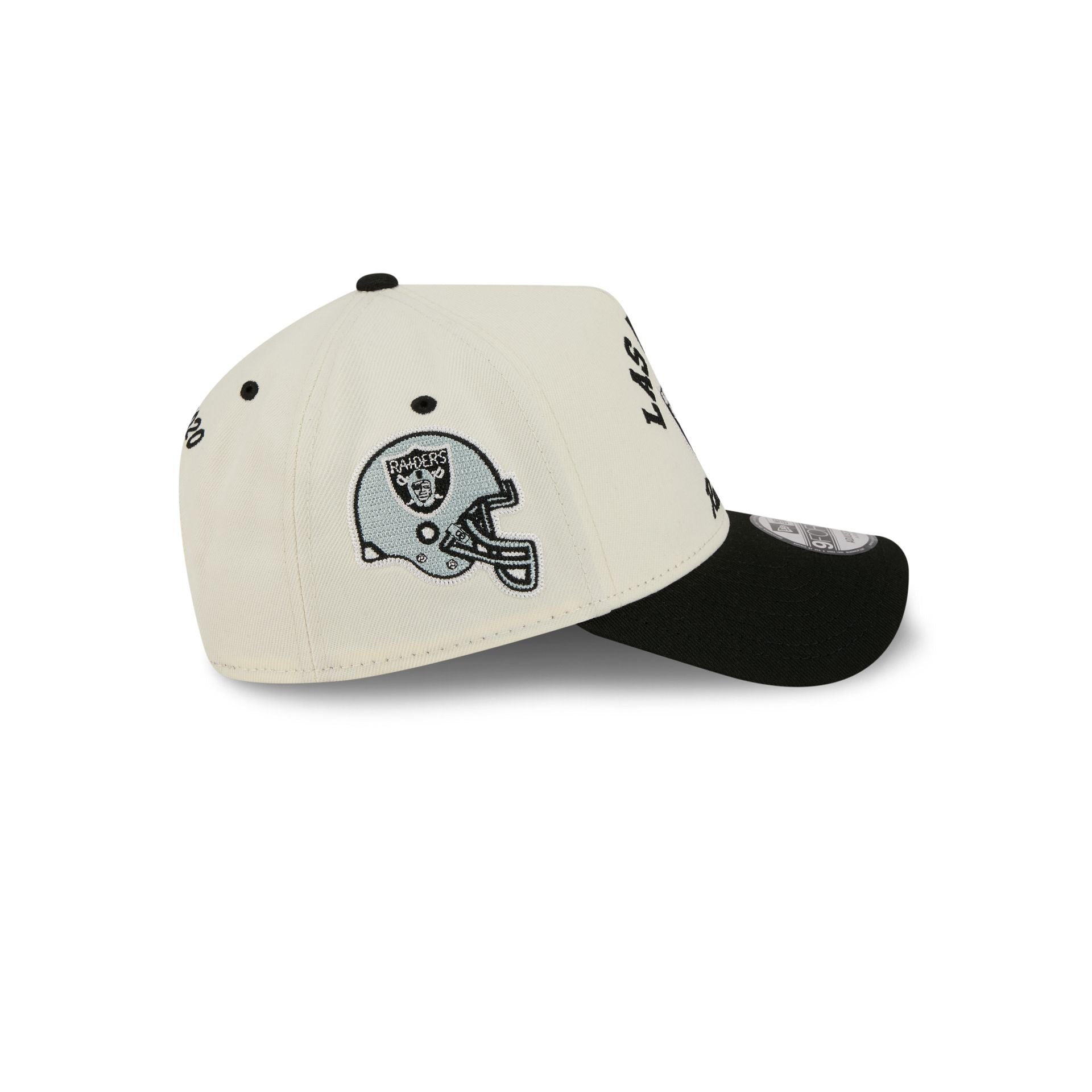 Las Vegas Raiders Chrome White Arched 9Forty A-Frame Snapback Hat - Image 4