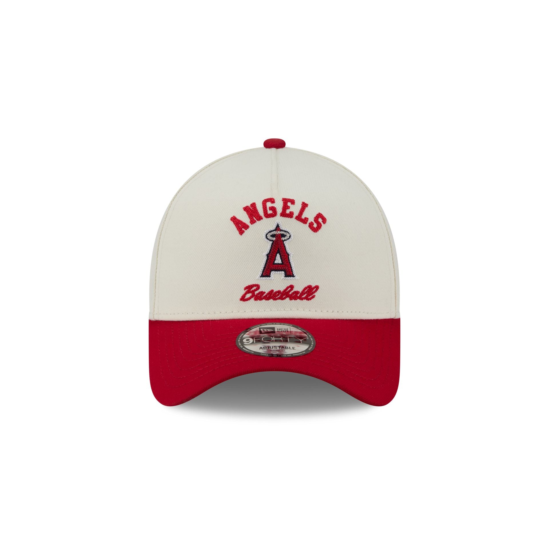 Alternative view of Los Angeles Angels Chrome White Arched 9Forty A-Frame Snapback Hat