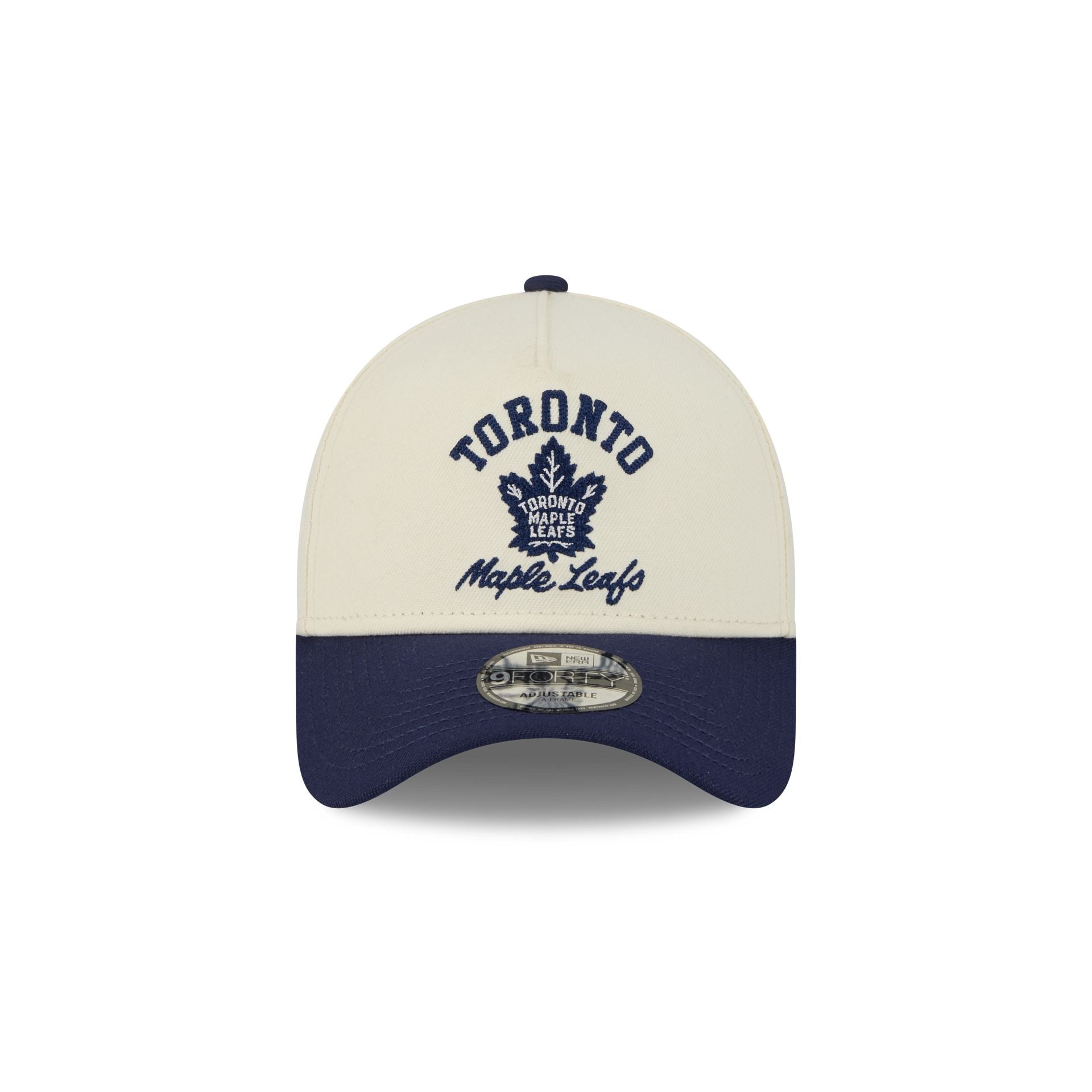 Alternative view of Toronto Maple Leafs Chrome White Arched 9Forty A-Frame Snapback Hat