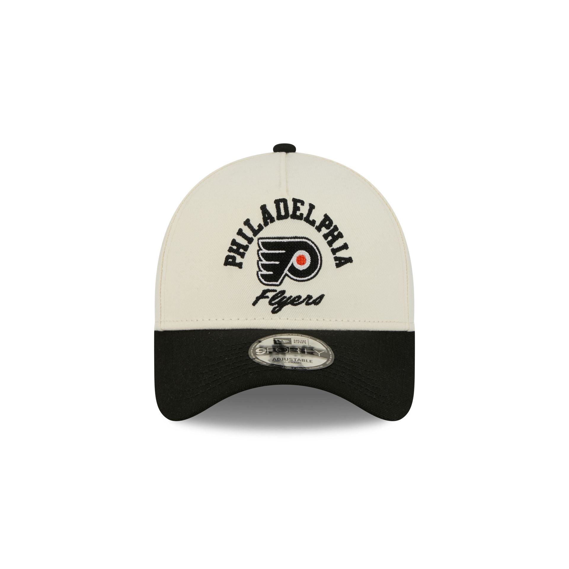 Alternative view of Philadelphia Flyers Chrome White Arched 9Forty A-Frame Snapback Hat