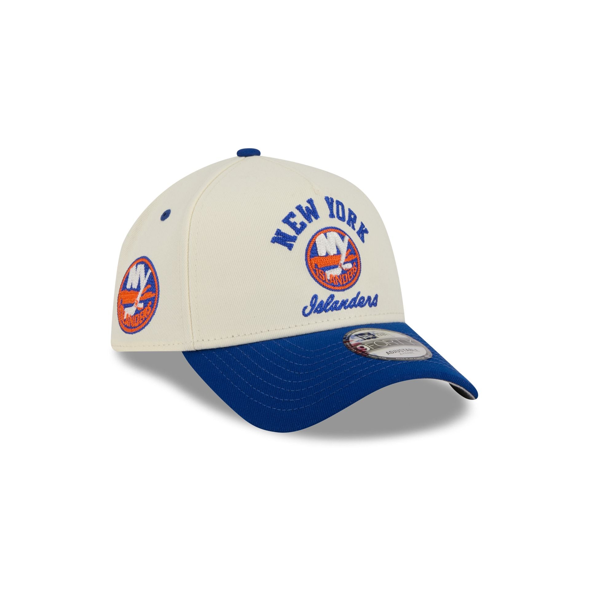 New York Islanders Chrome White Arched 9Forty A-Frame Snapback Hat