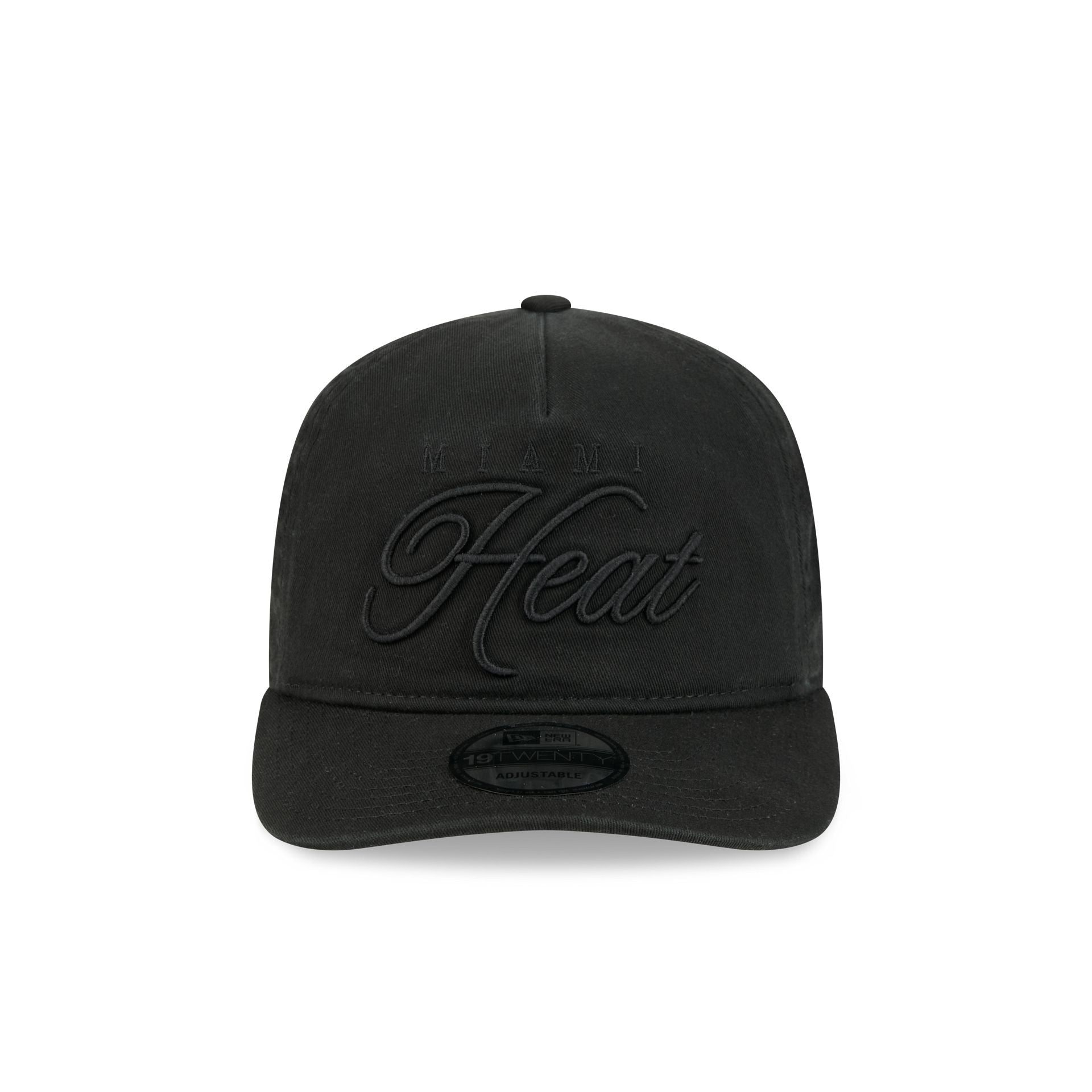Alternative view of Miami Heat All Black Scripted 19Twenty Adjustable Hat