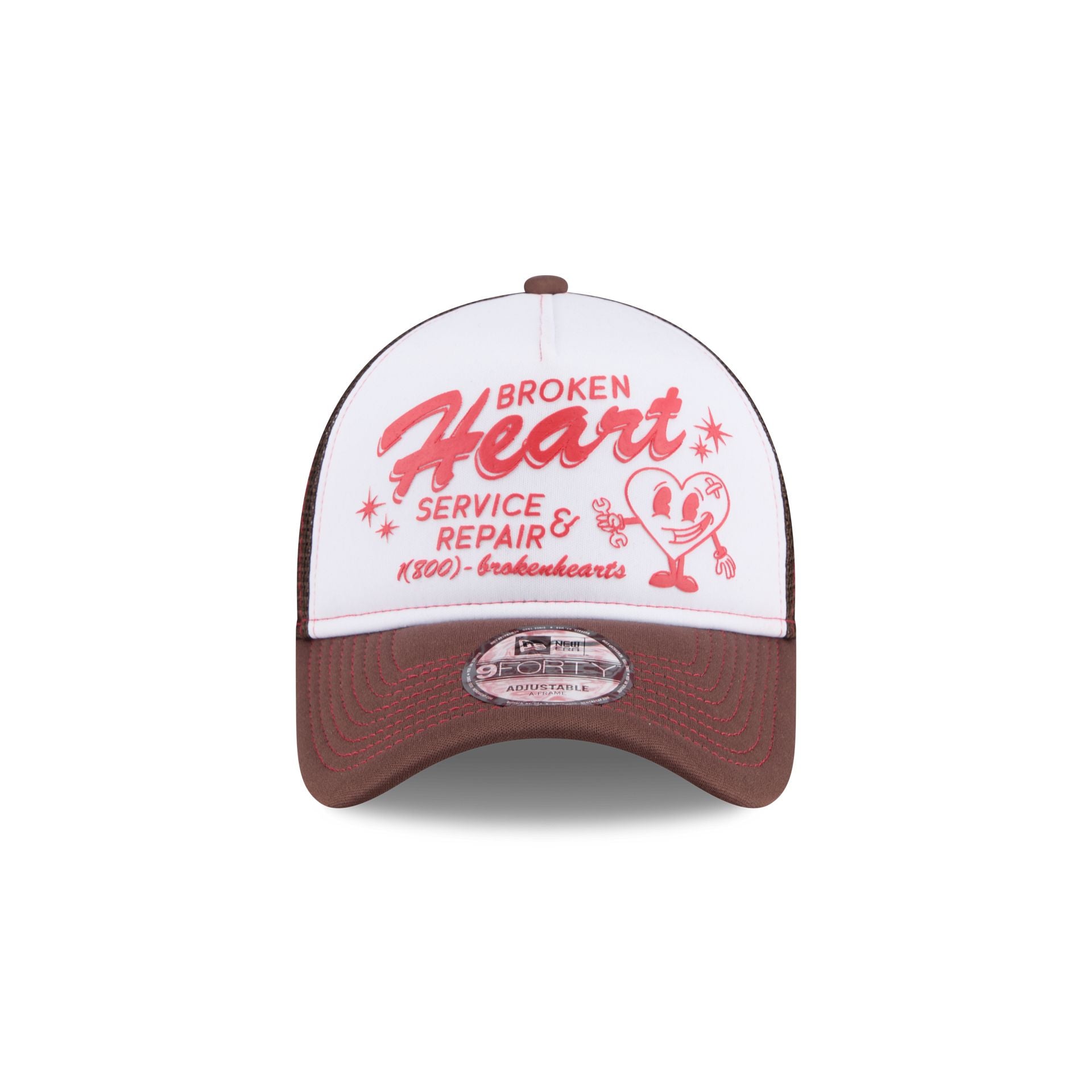 Alternative view of New Era Cap Broken Heart Service & Repair 9Forty A-Frame Trucker Hat