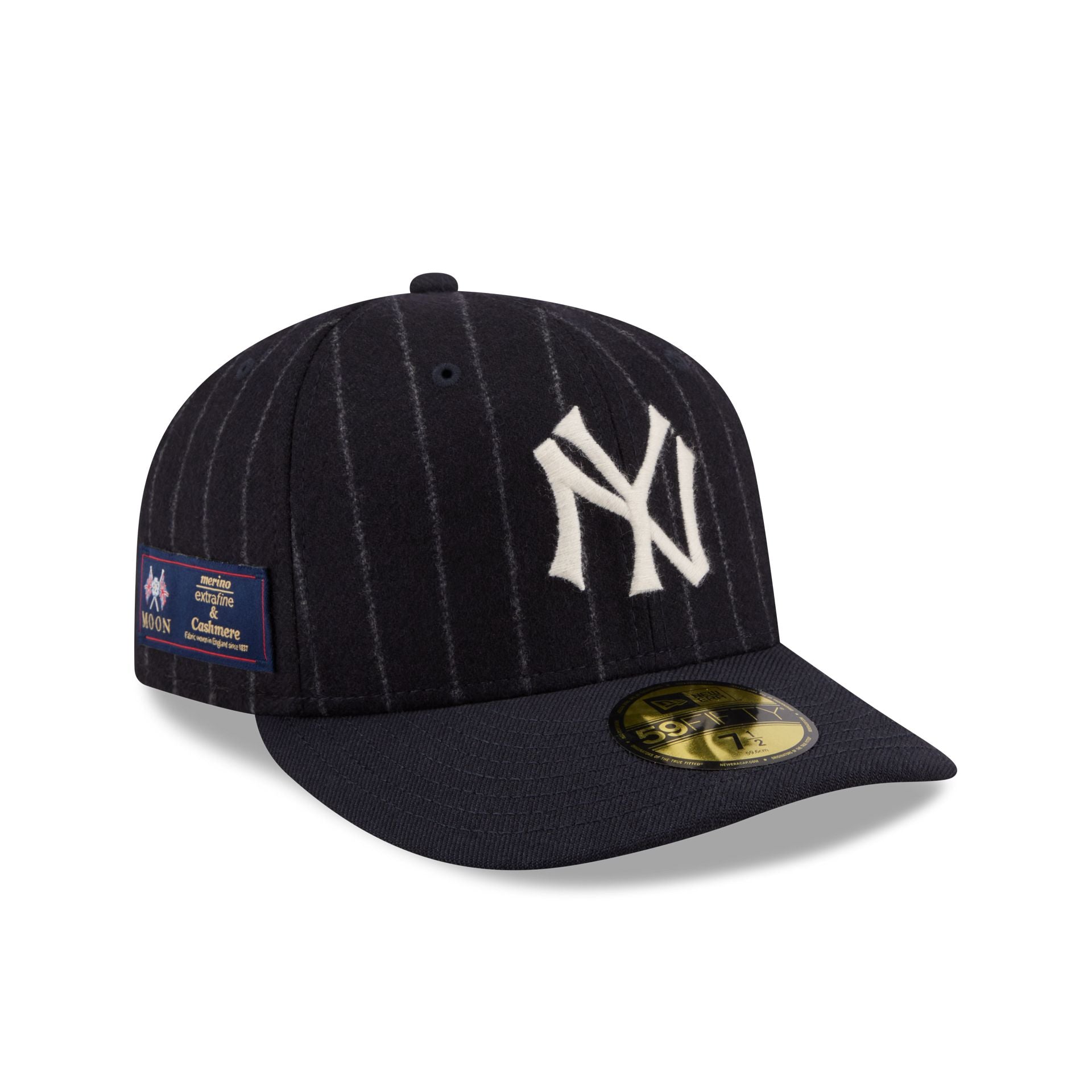 New York Yankees Pinstripe Merino & Cashmere Moon 59Fifty Fitted Hat