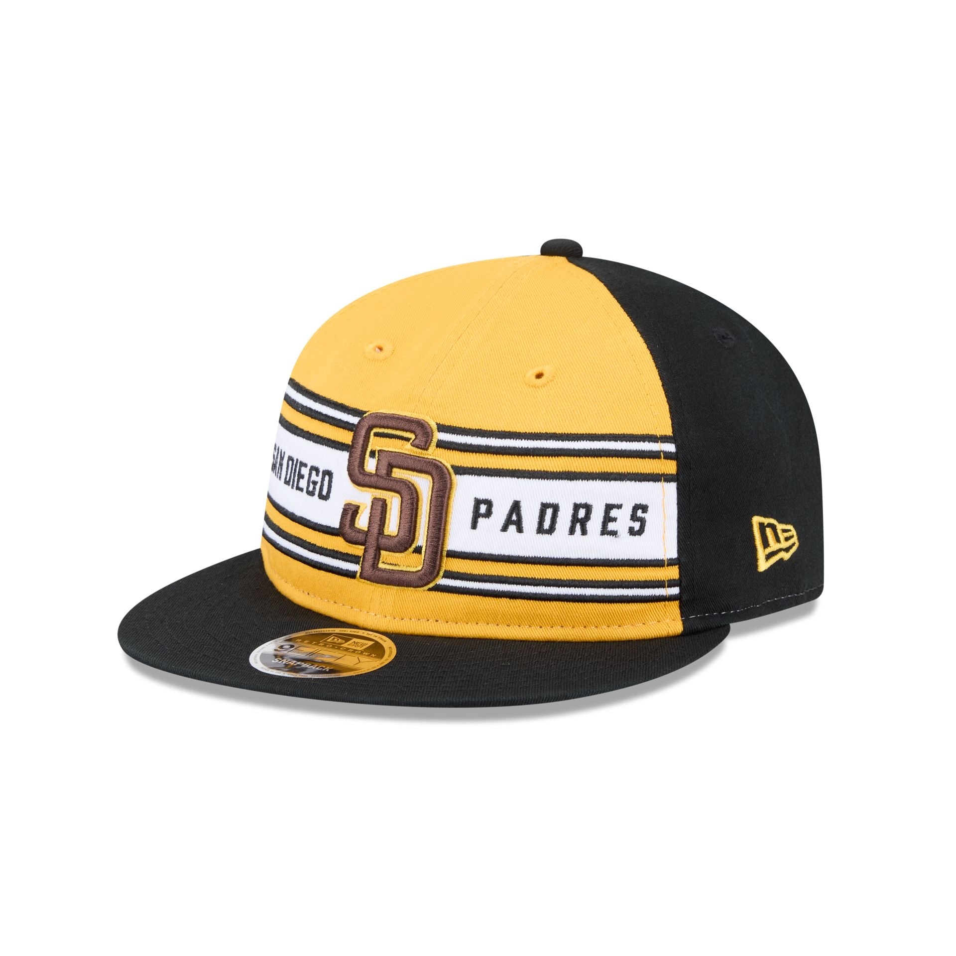San Diego Padres Team Stripes Retro Crown 9Fifty Snapback Hat