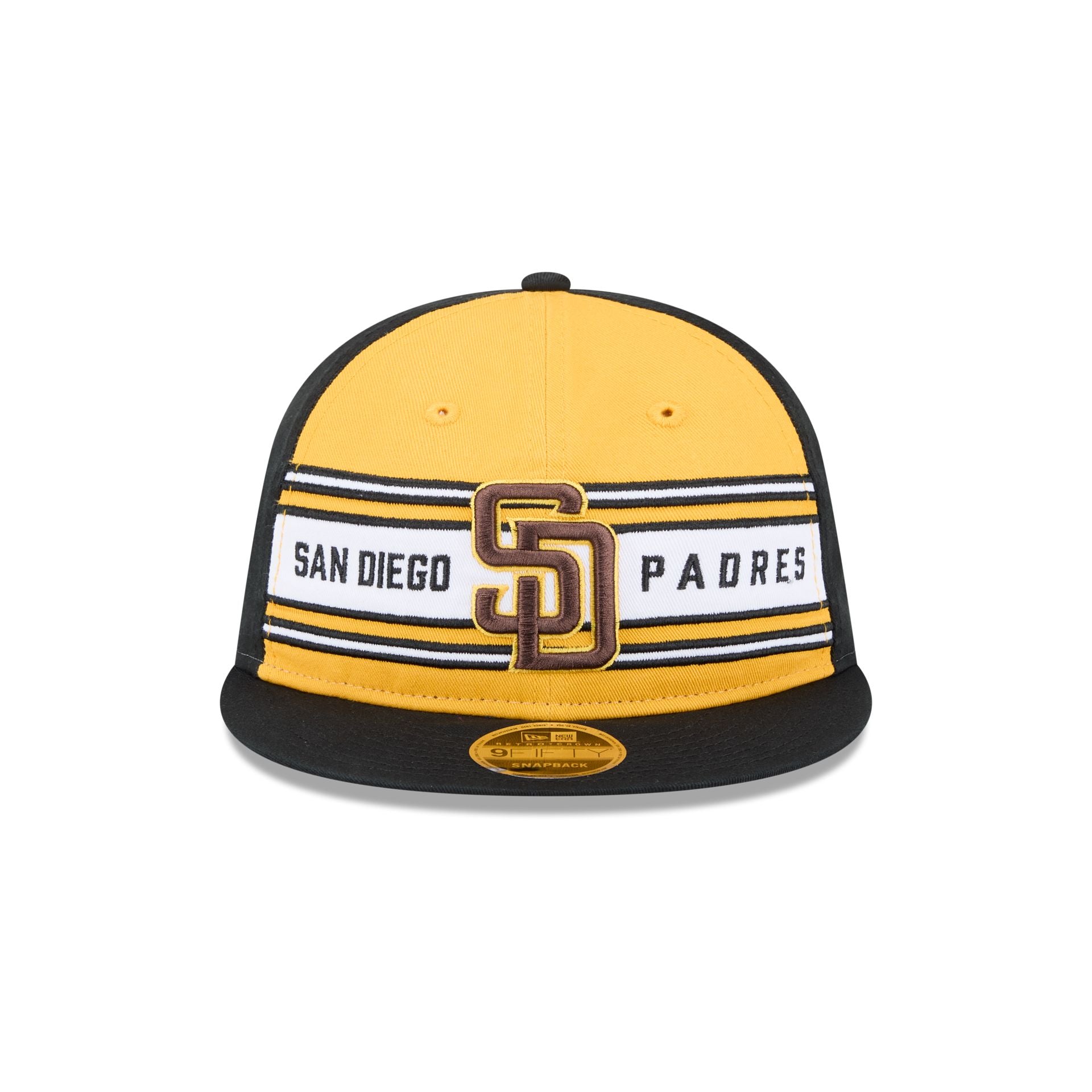 Alternative view of San Diego Padres Team Stripes Retro Crown 9Fifty Snapback Hat