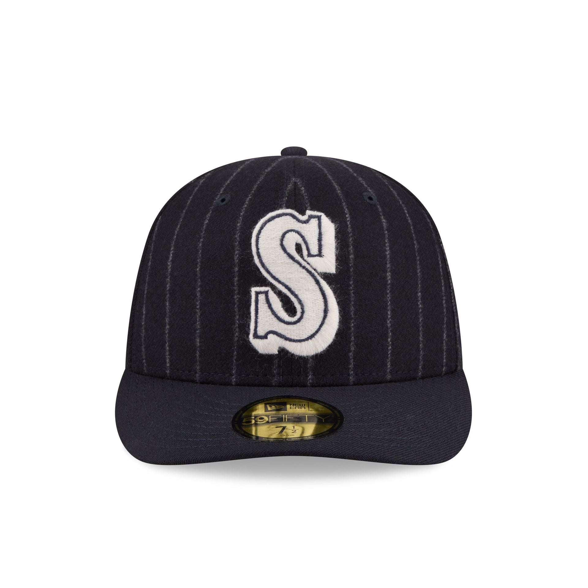 Alternative view of Seattle Mariners Pinstripe Merino & Cashmere Moon 59Fifty Fitted Hat