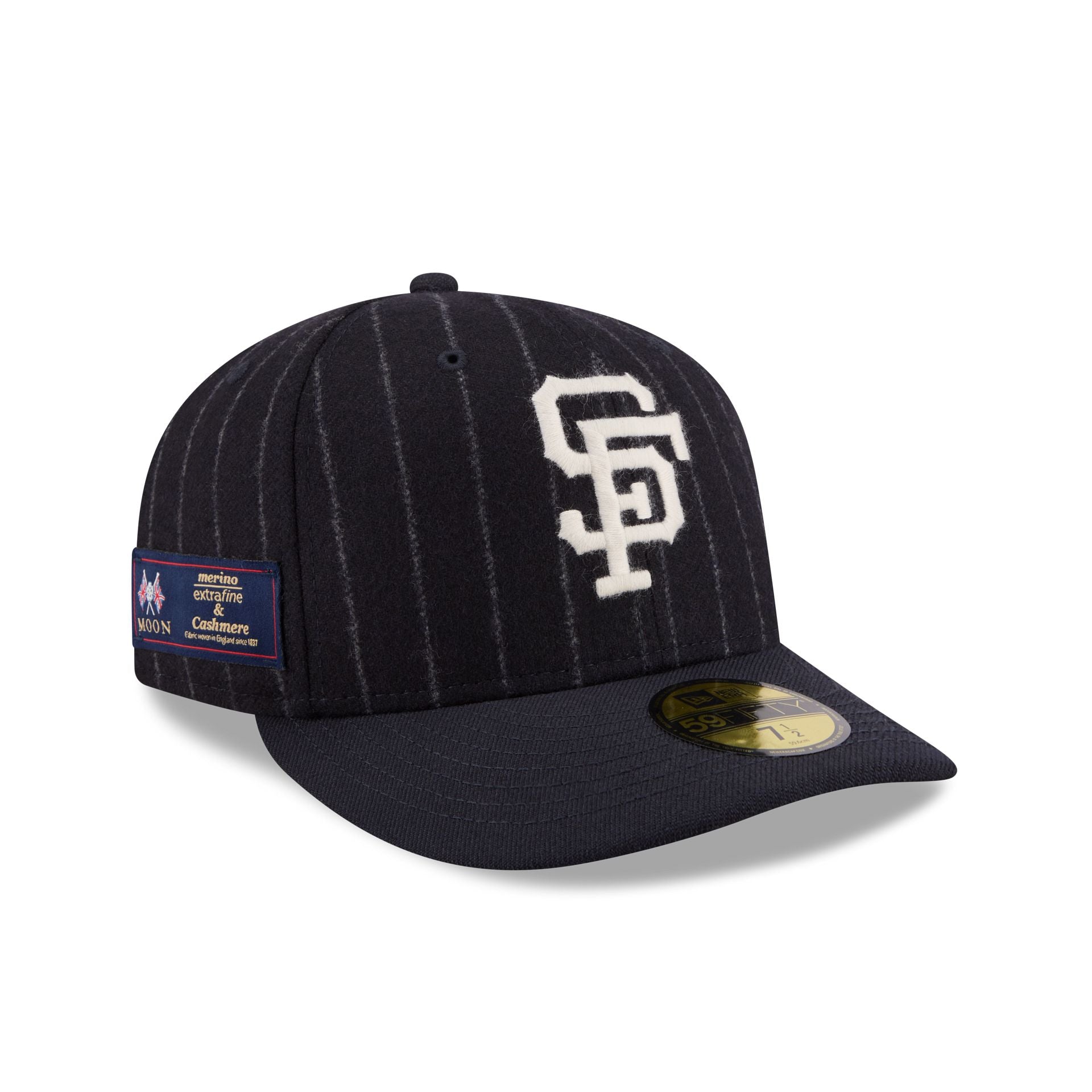San Francisco Giants Pinstripe Merino & Cashmere Moon 59Fifty Fitted Hat