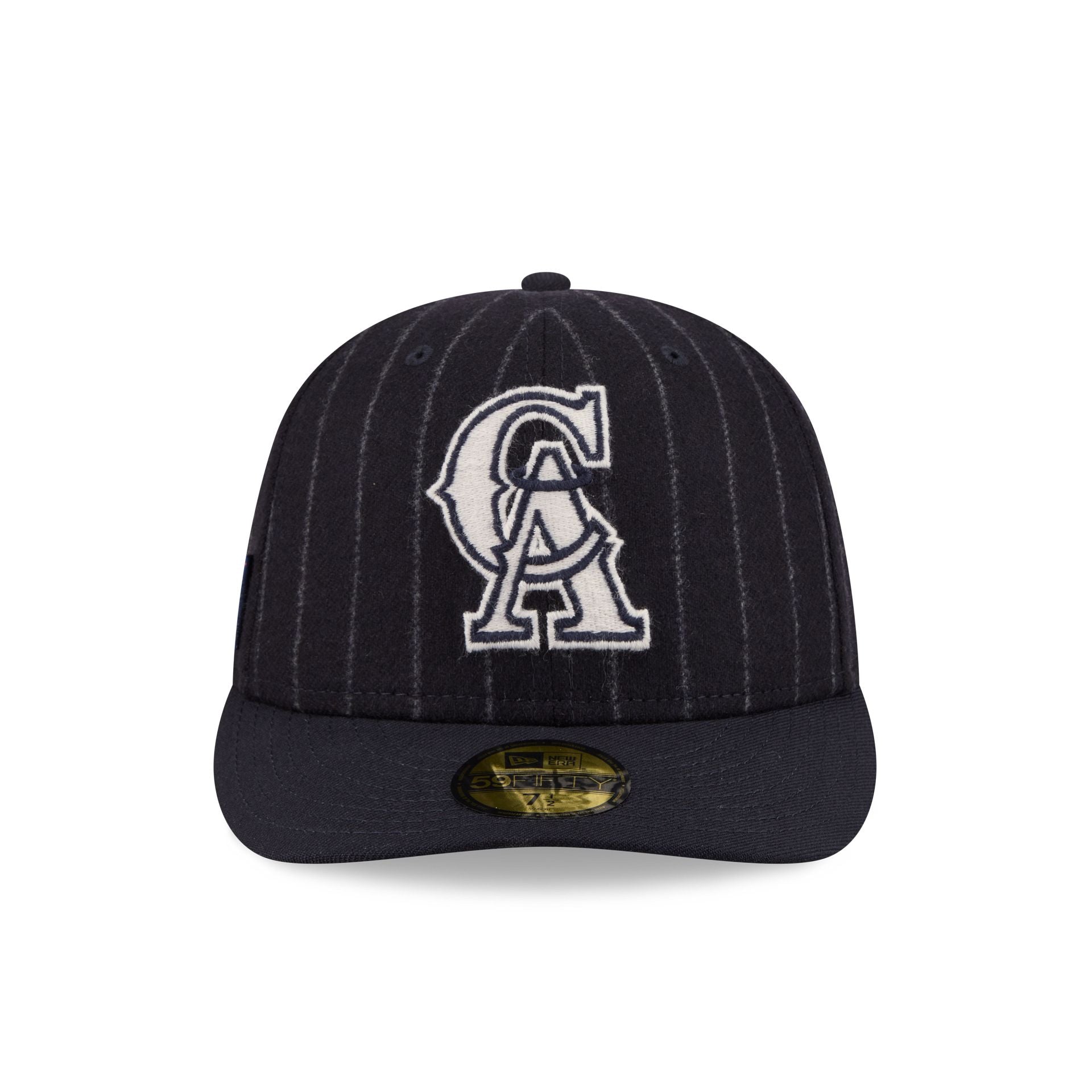 Alternative view of Los Angeles Angels Pinstripe Merino & Cashmere Moon 59Fifty Fitted Hat