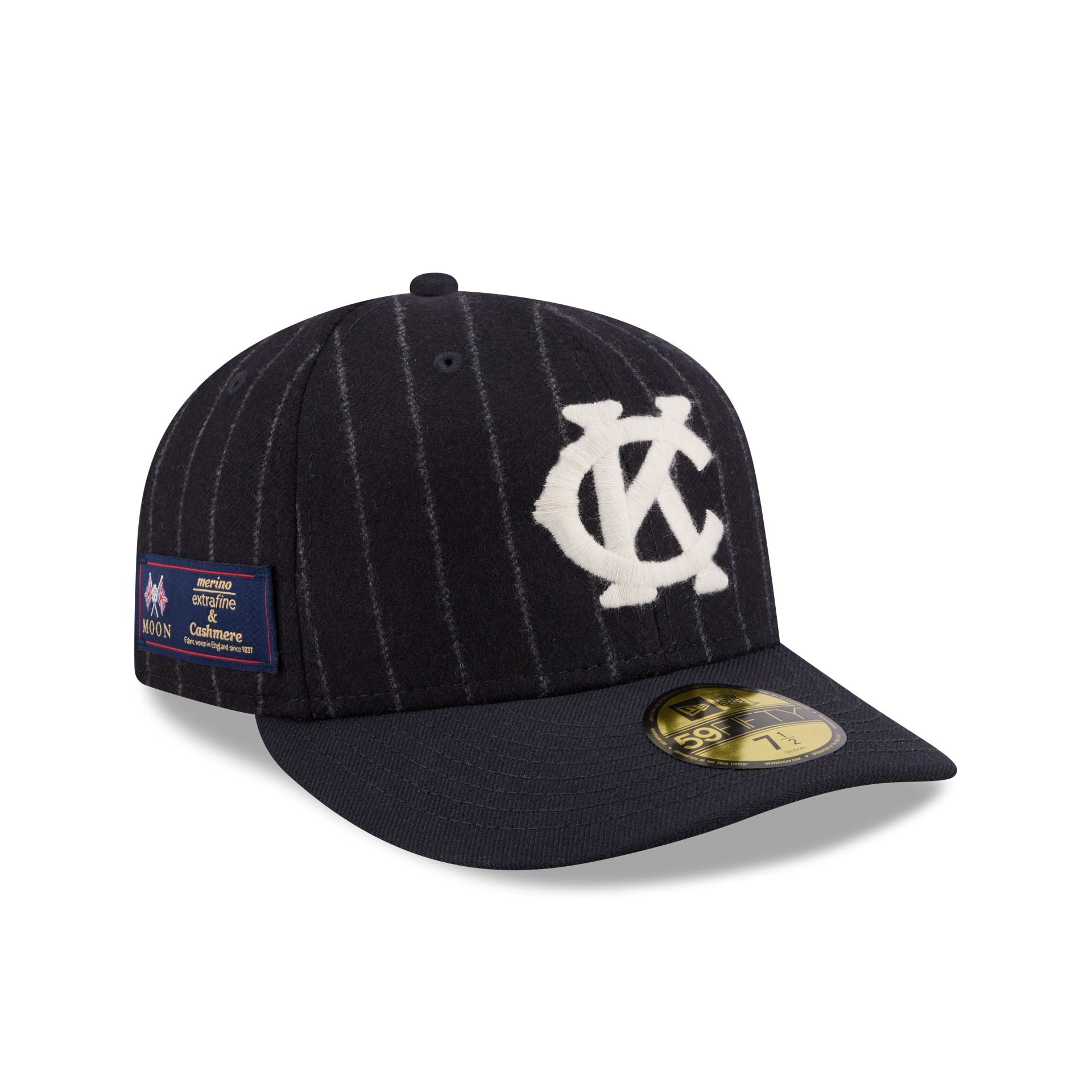 Kansas City Monarchs Pinstripe Merino & Cashmere Moon 59Fifty Fitted Hat