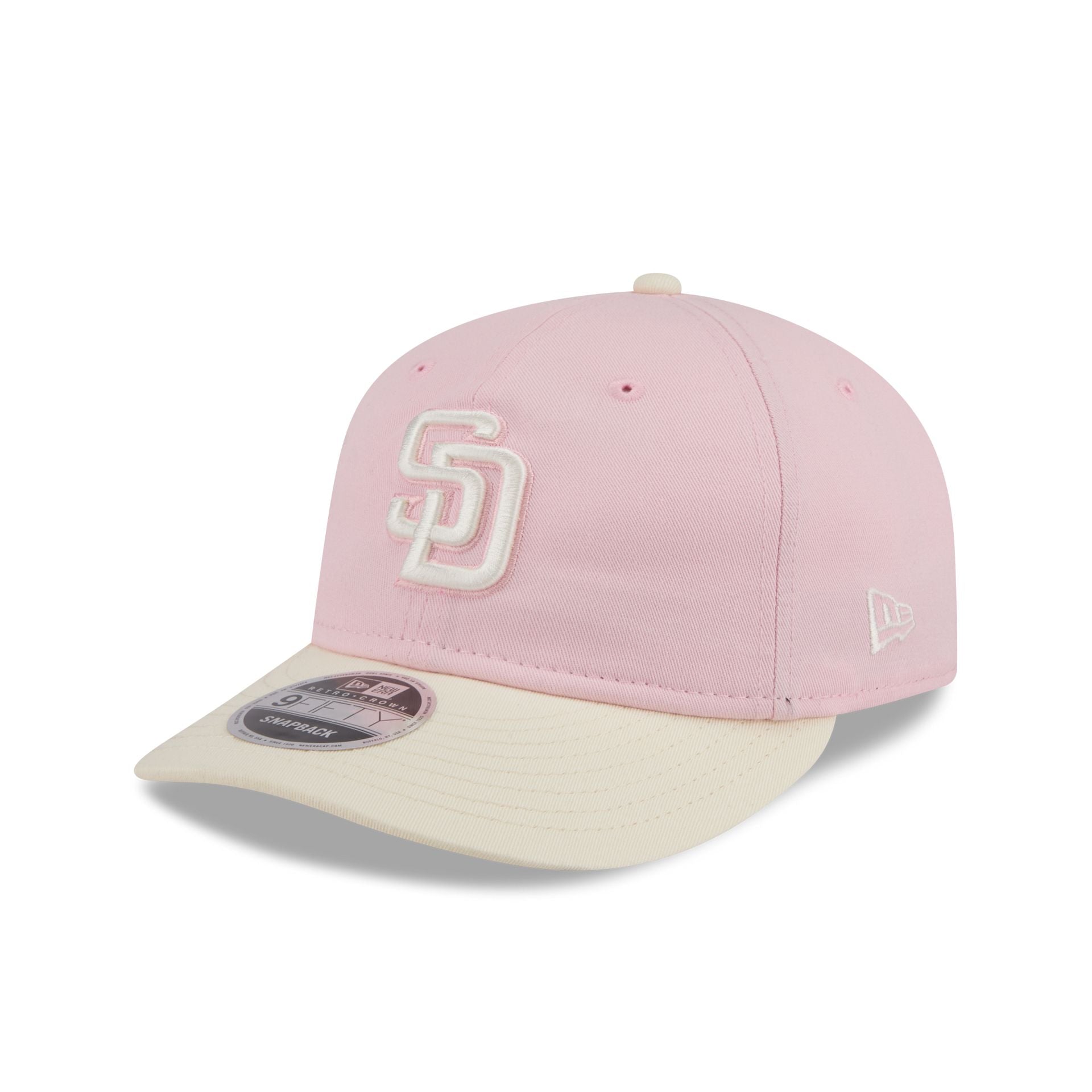 San Diego Padres Light Pink Retro Crown 9Fifty Snapback Hat - Image 3