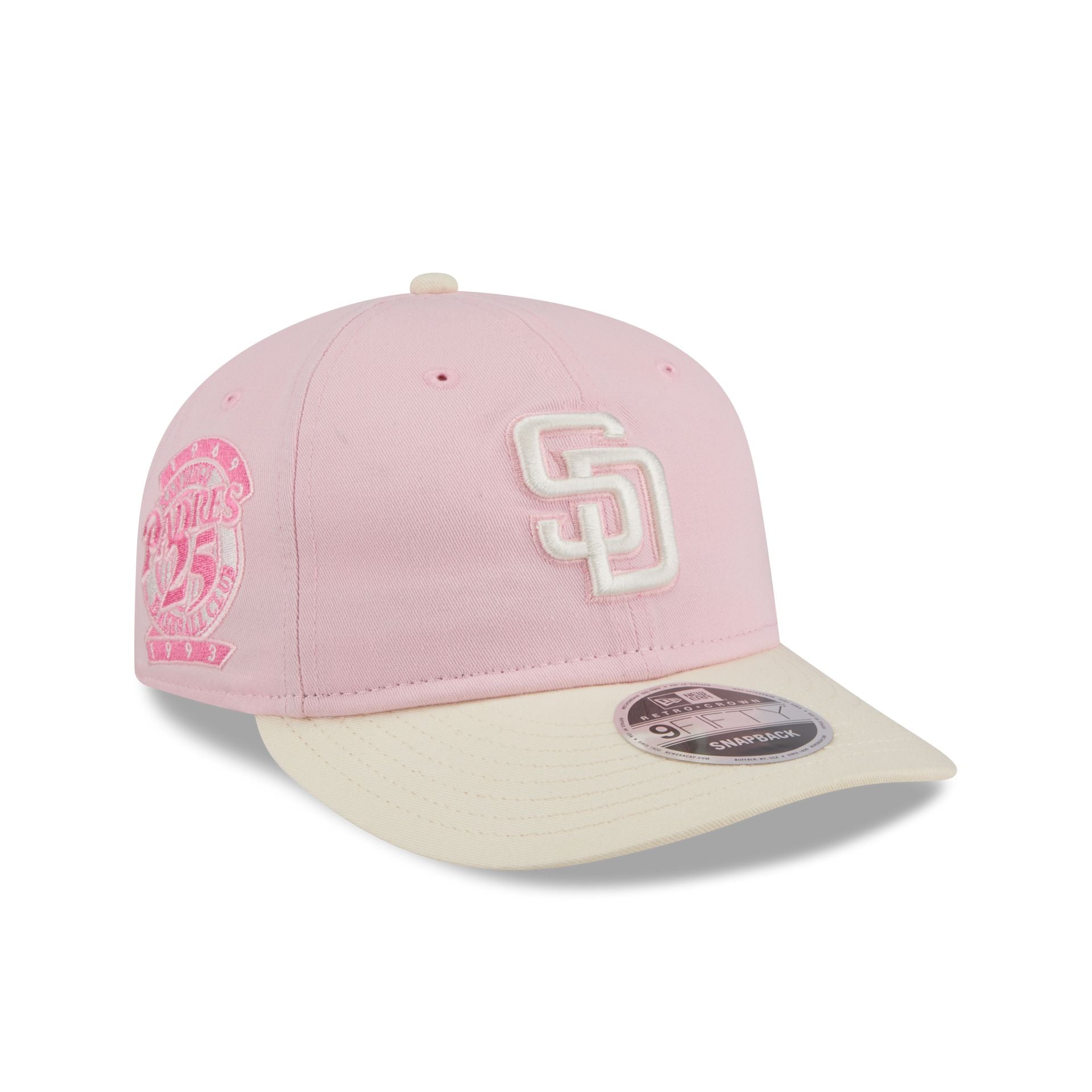 San Diego Padres Light Pink Retro Crown 9Fifty Snapback Hat