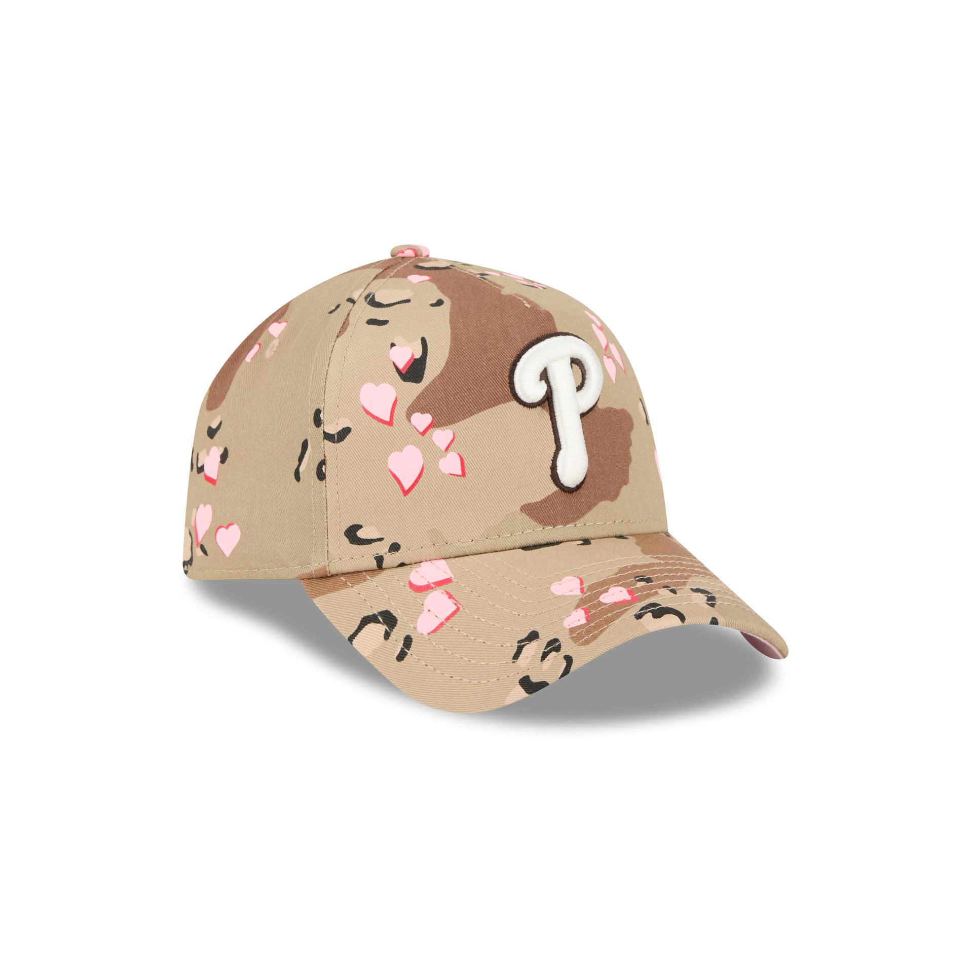 Philadelphia Phillies Camo Hearts 9Forty A-Frame Snapback Hat - Image 3