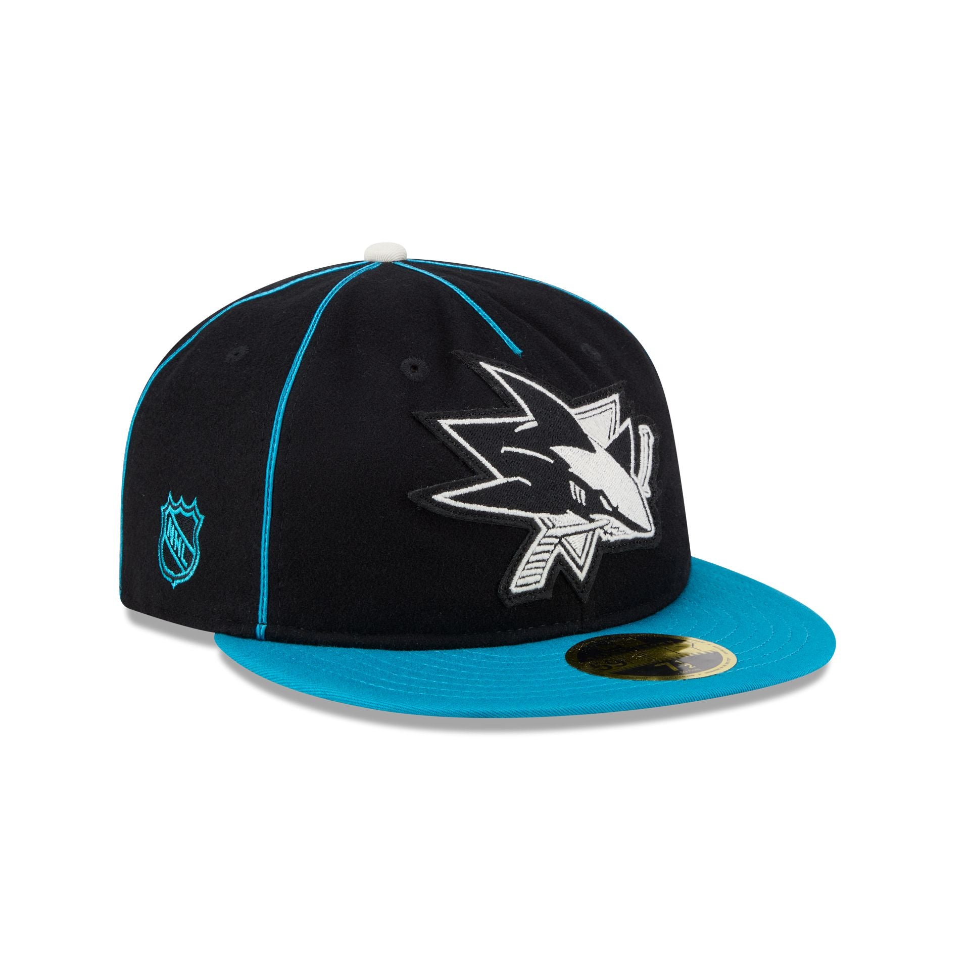 San Jose Sharks Felt Logo Retro Crown 59Fifty Fitted Hat