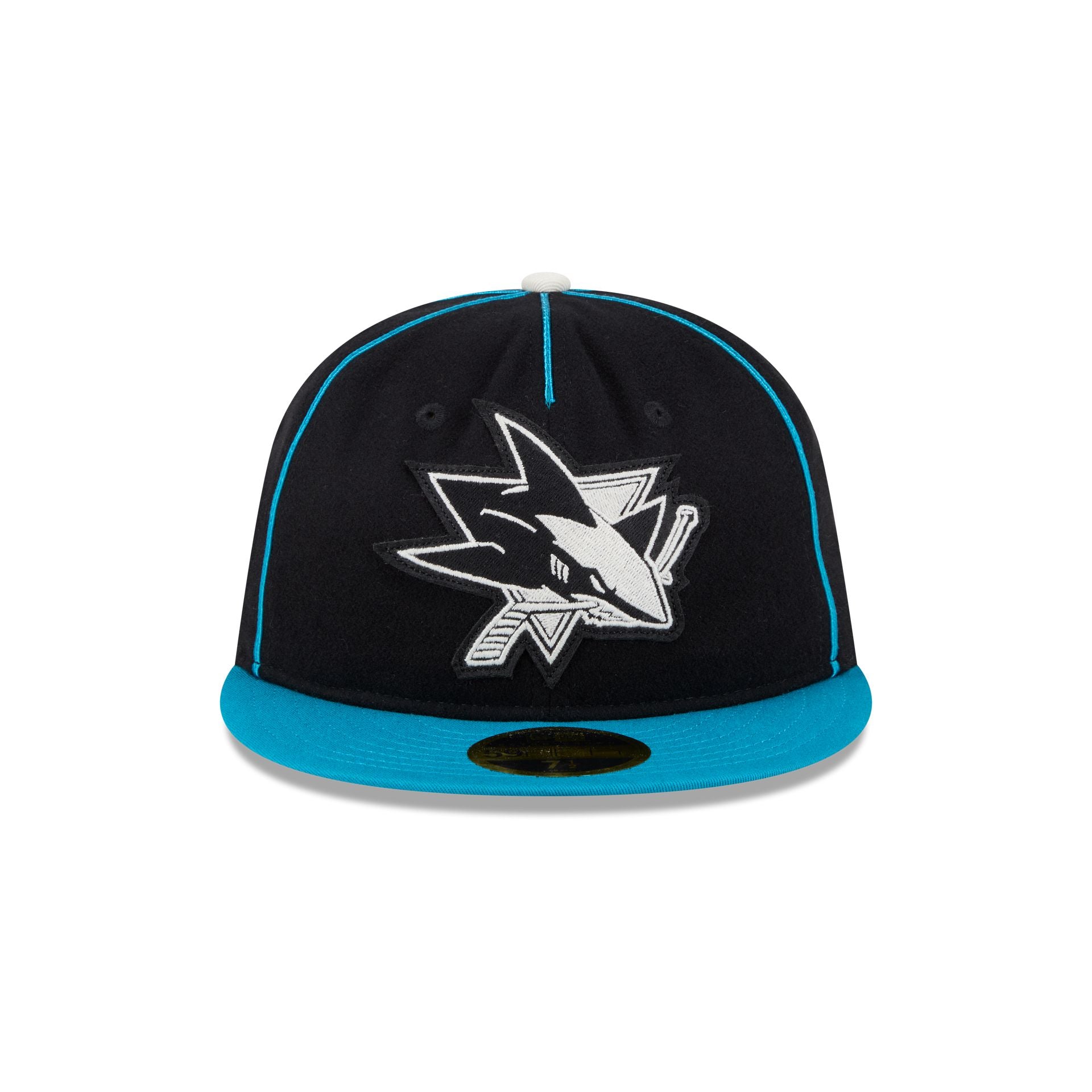 Alternative view of San Jose Sharks Felt Logo Retro Crown 59Fifty Fitted Hat
